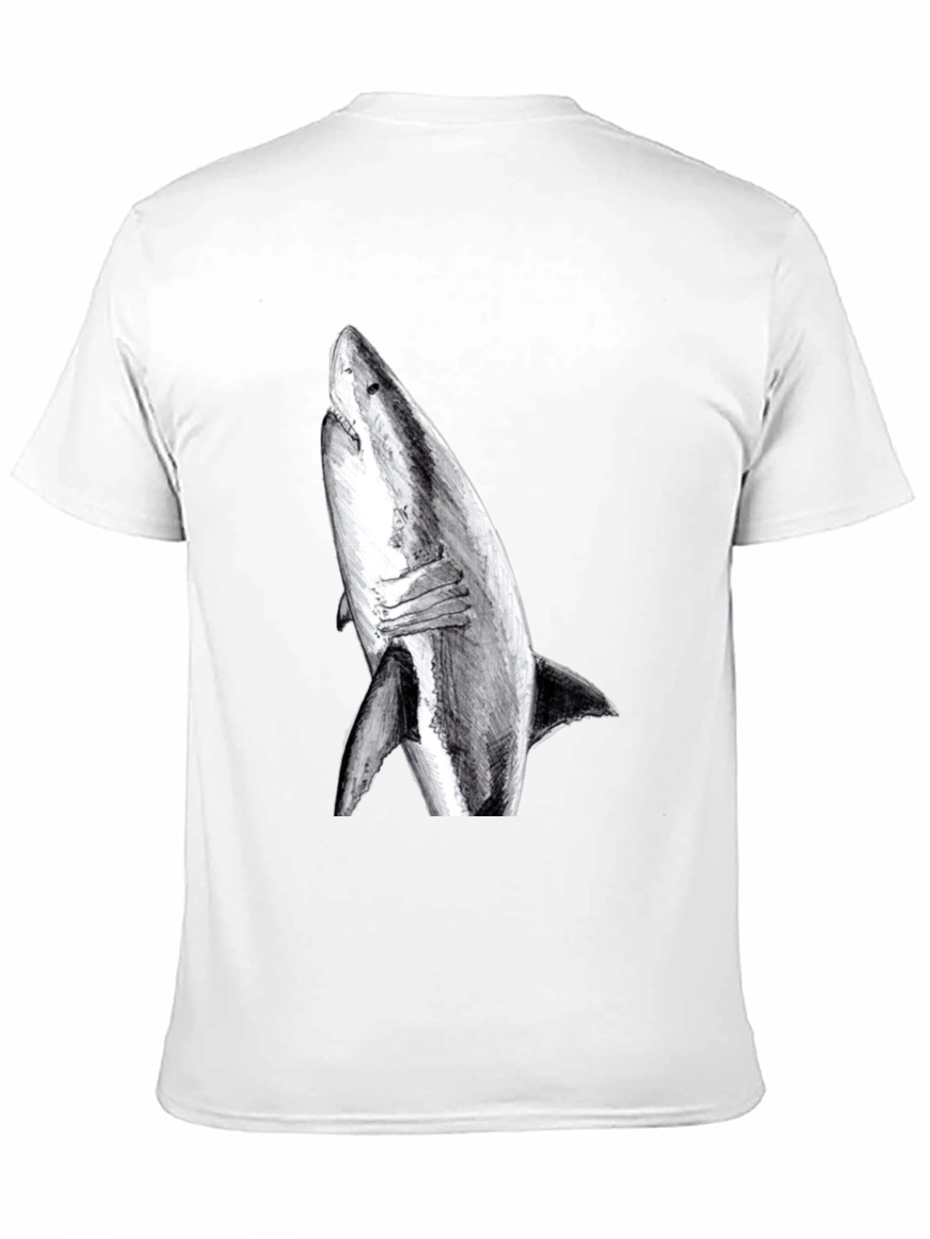 Shark Graphic Print Black T-Shirt