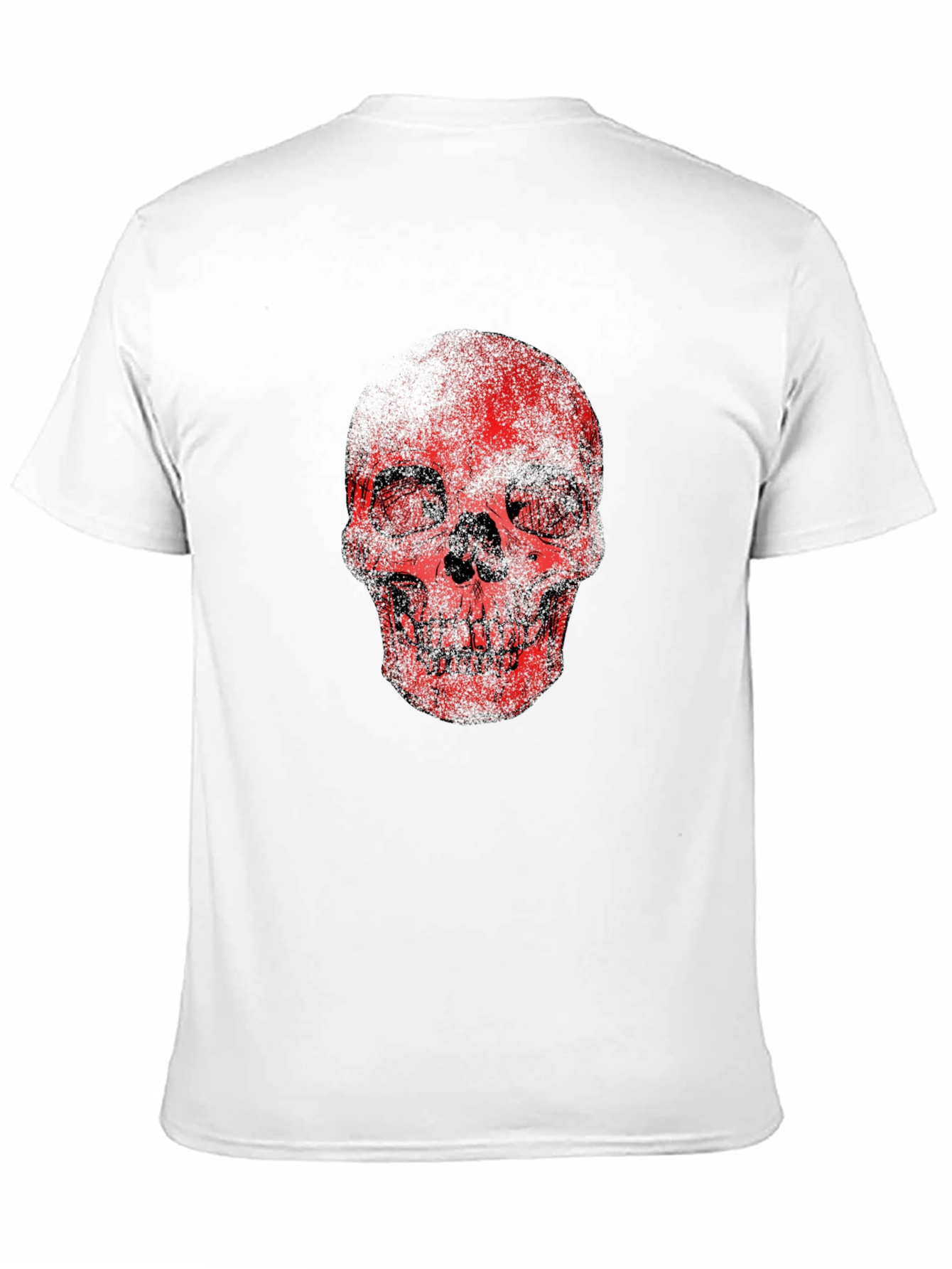 Red Skull Graphic Print Black T-Shirt