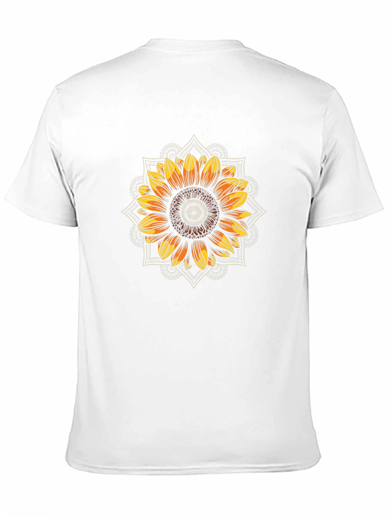 Sunflower Mandala Graphic Print T-Shirt
