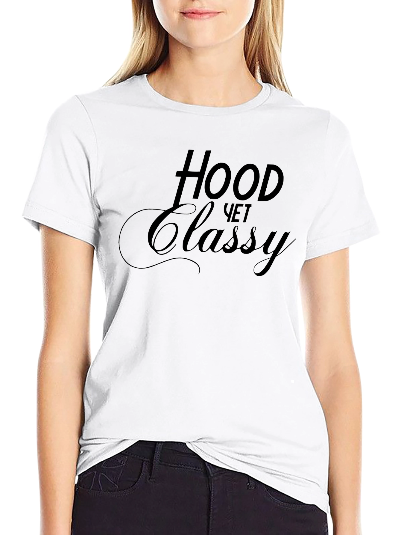 Hood Yet Classy Black T-Shirt