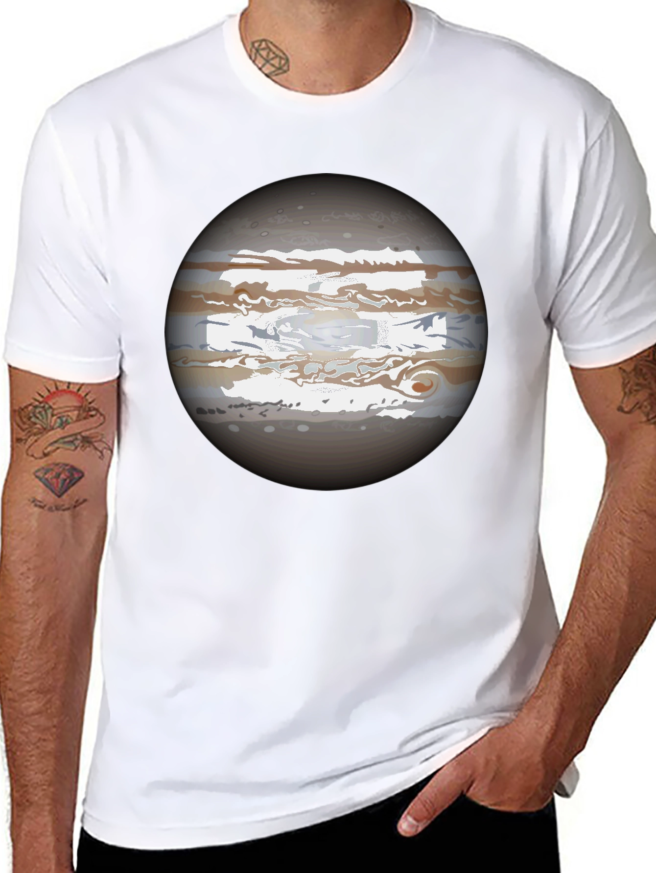 Jupiter Planet Graphic Tee - Unique Space Design T-Shirt