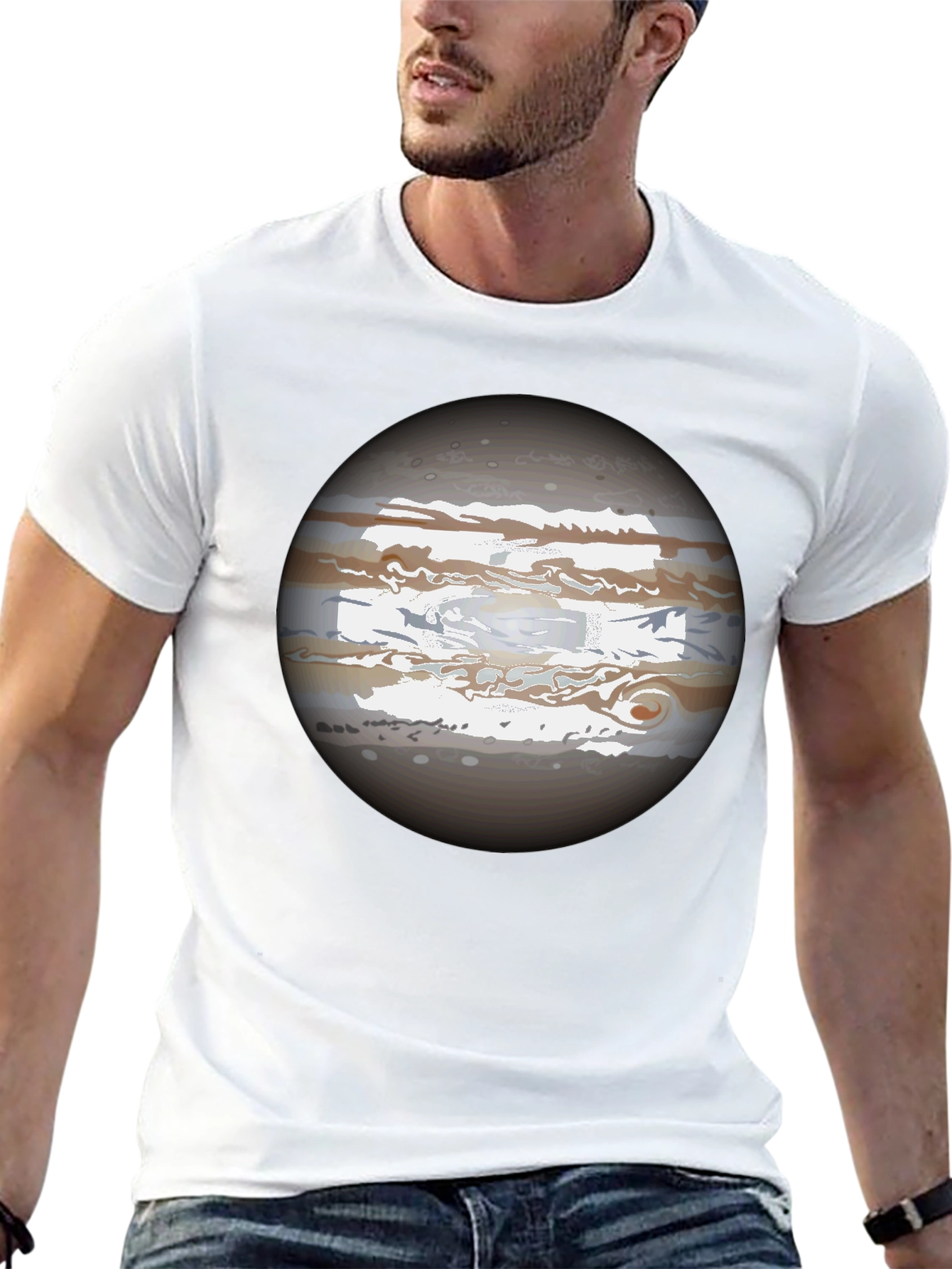 Jupiter Planet Graphic Tee - Unique Space Design T-Shirt