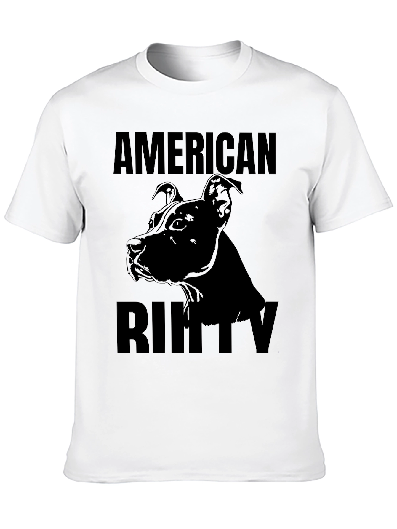 American Bully Dog Graphic Tee - Black Cotton T-Shirt
