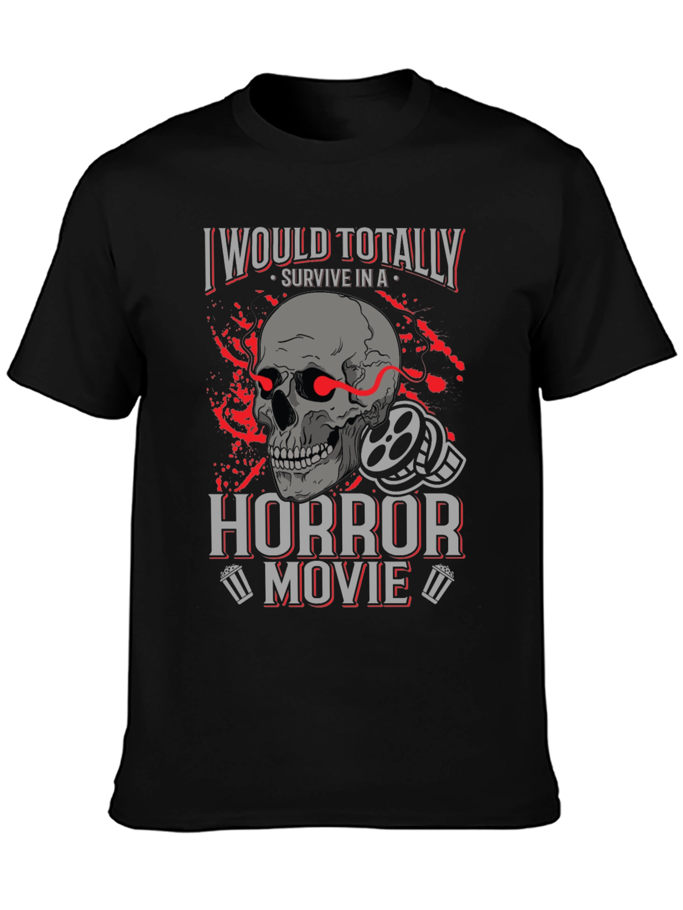 Horror Movie Survivor Graphic T-Shirt