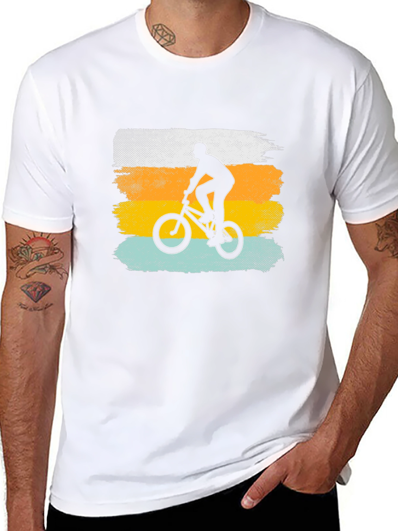 BMX Rider Graphic Tee - Black Cotton T-Shirt