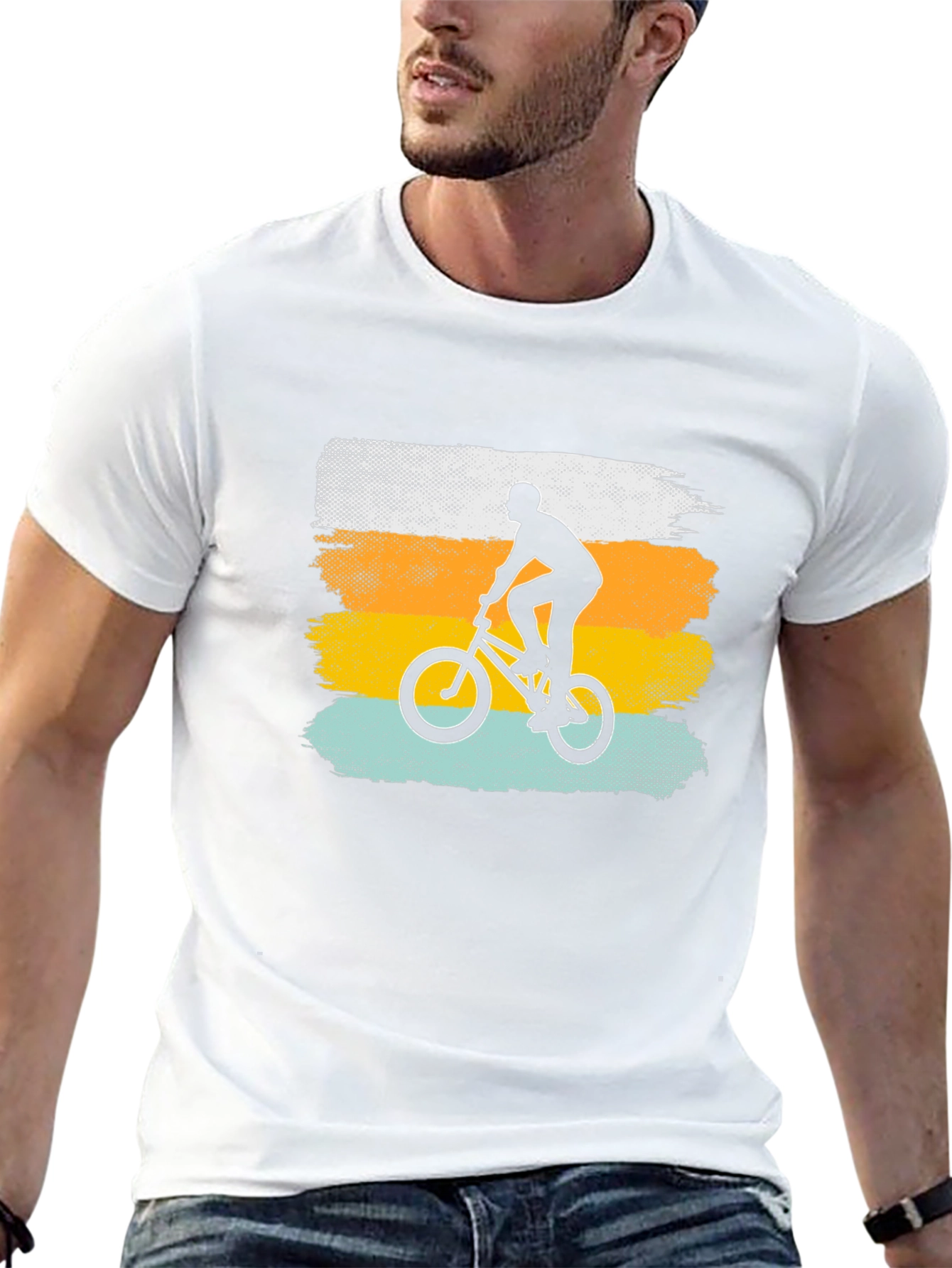 BMX Rider Graphic Tee - Black Cotton T-Shirt