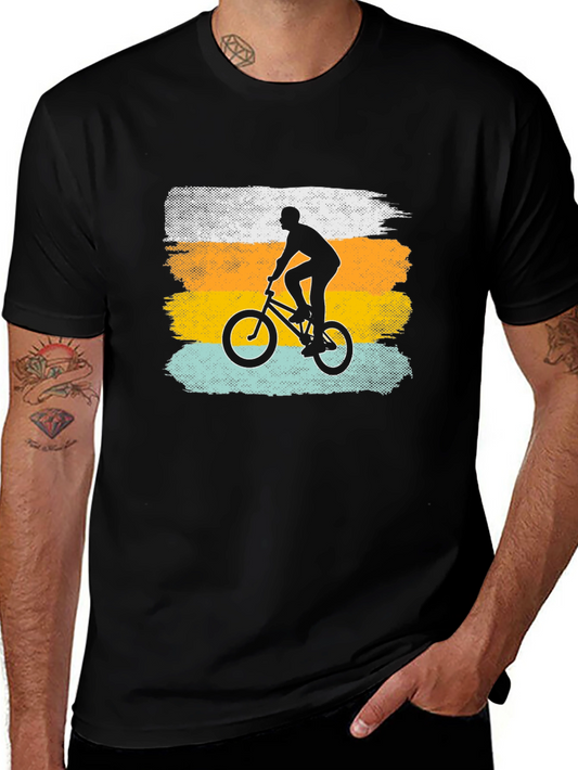 BMX Rider Graphic Tee - Black Cotton T-Shirt