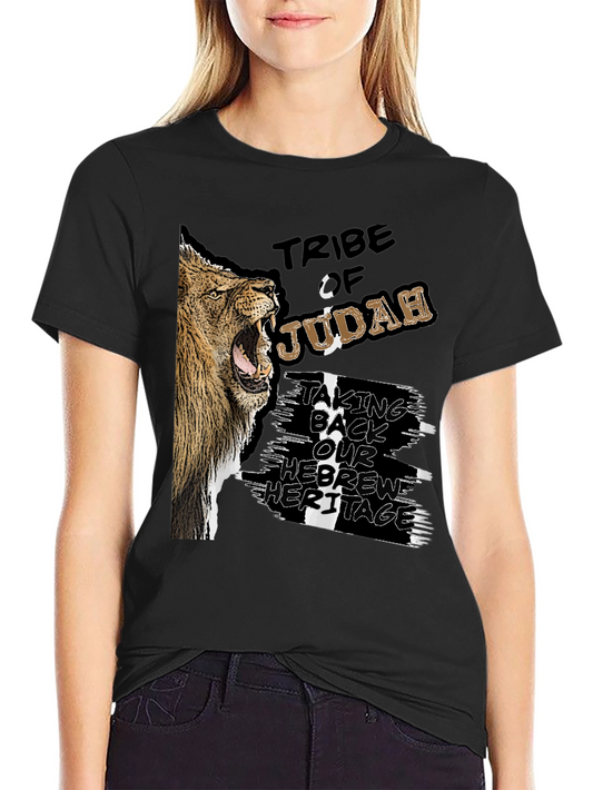 Tribe of Judah Lion Graphic Black T-Shirt