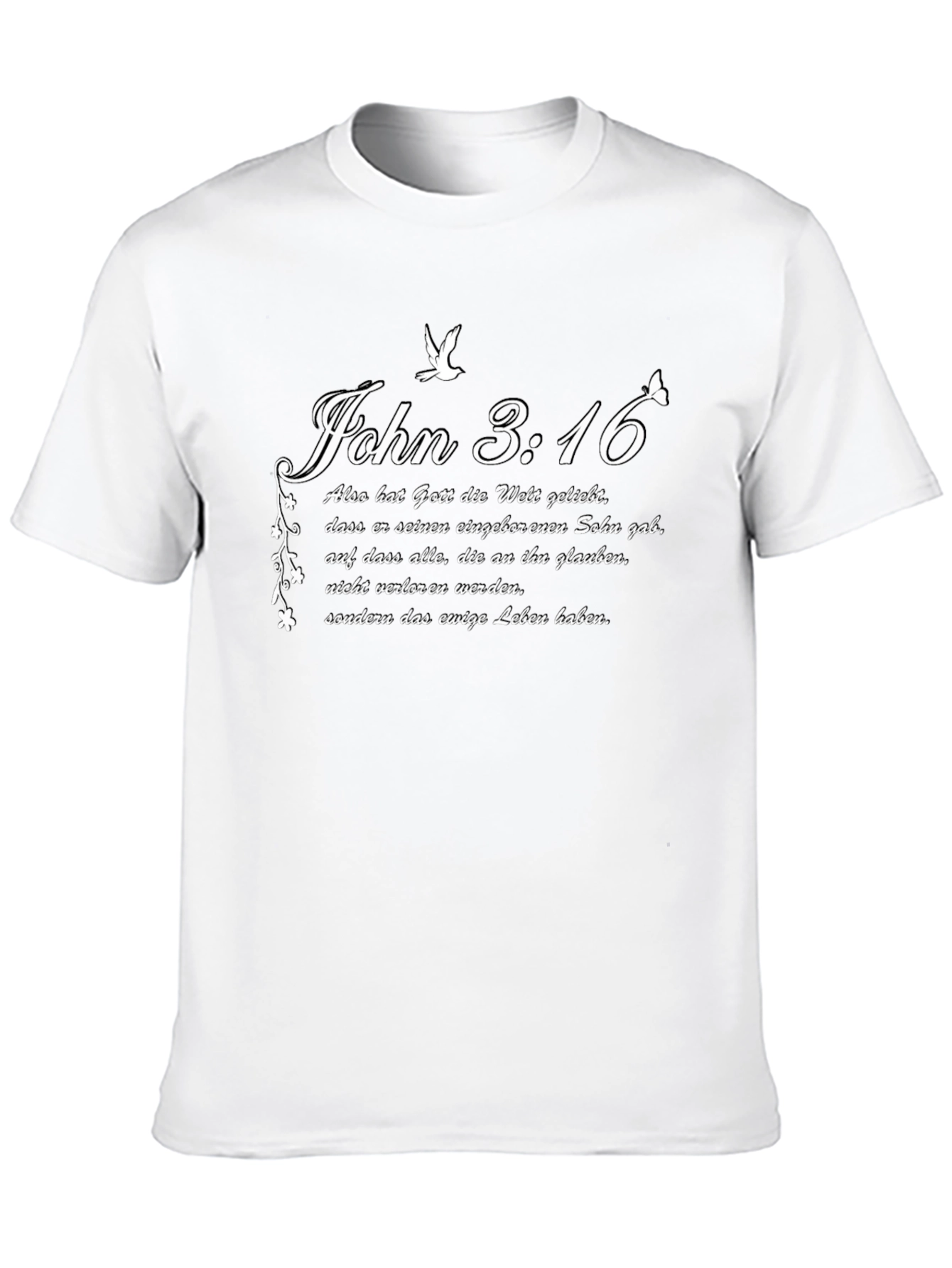 John 3:16 Christian T-Shirt - German Text