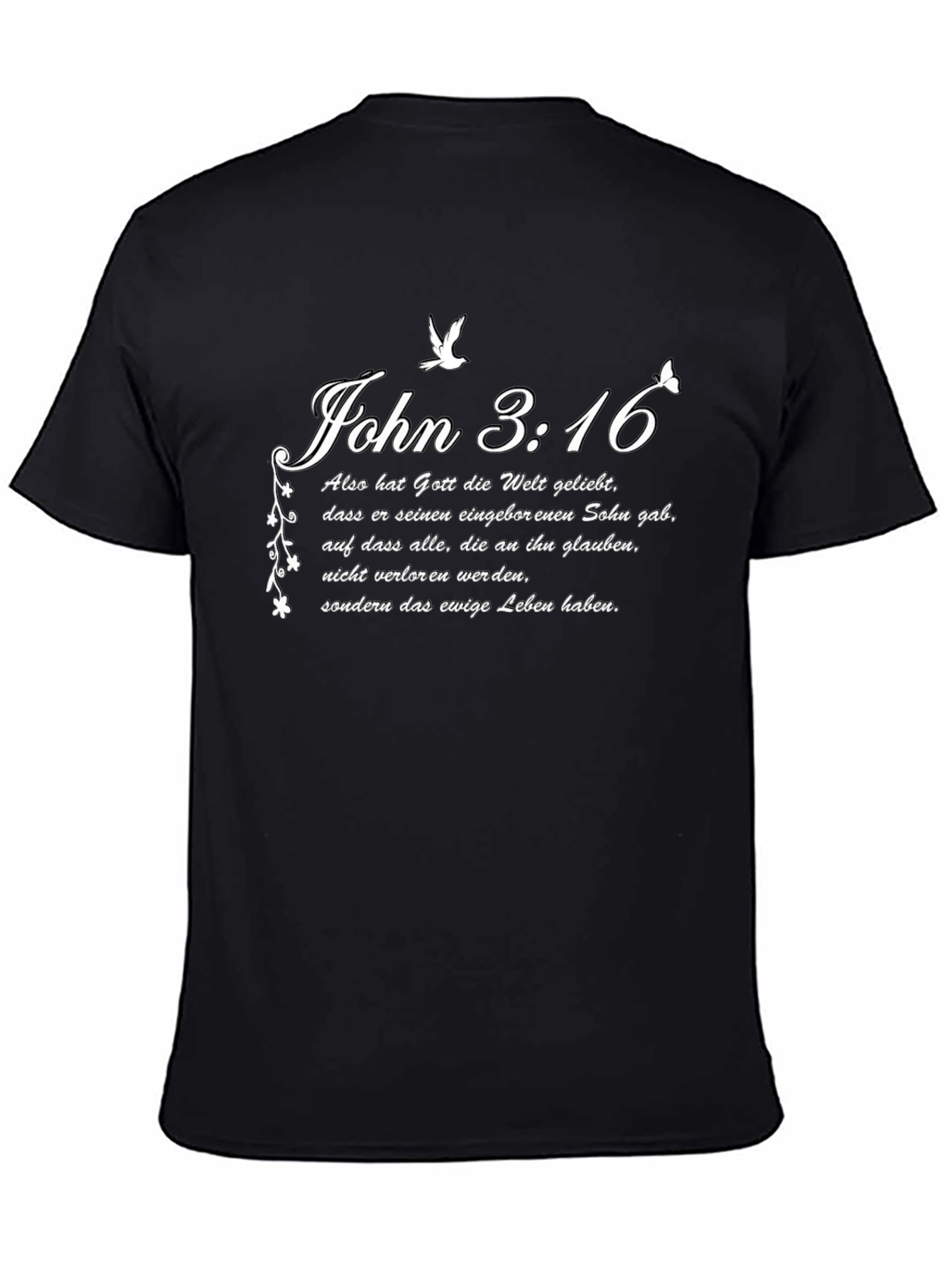 John 3:16 Christian T-Shirt - German Text
