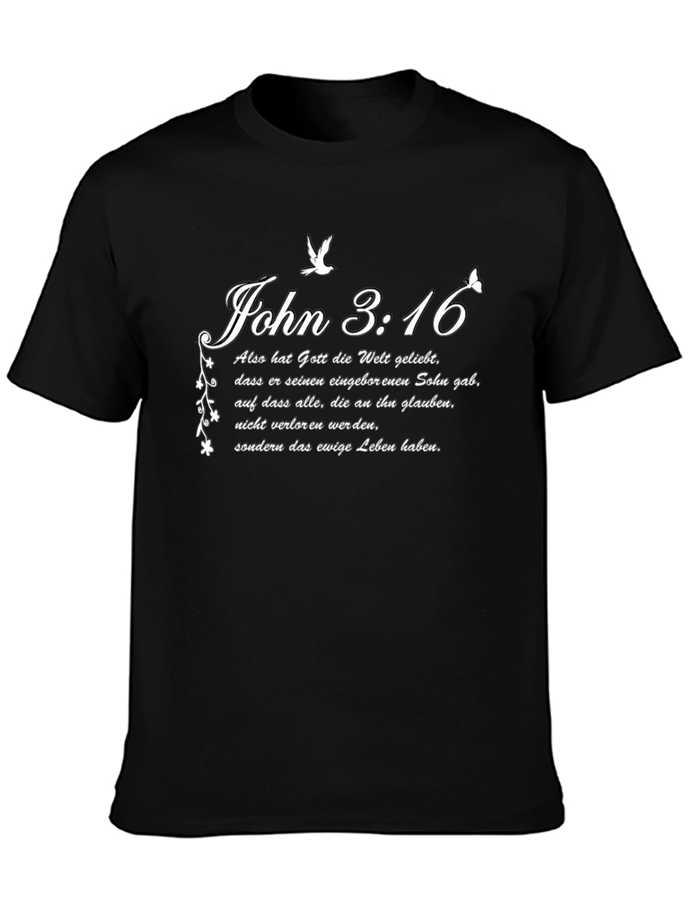 John 3:16 Christian T-Shirt - German Text
