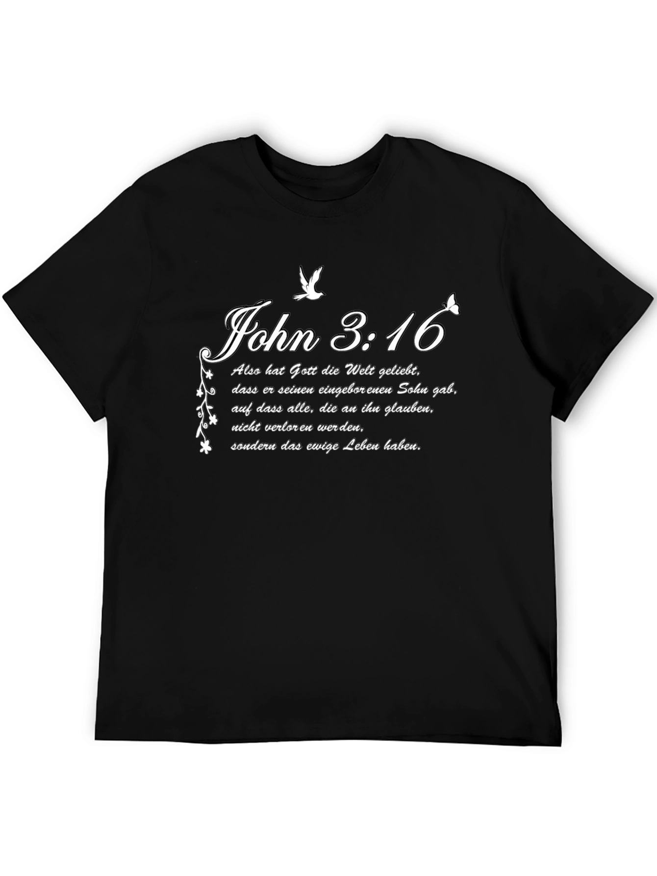 John 3:16 Christian T-Shirt - German Text