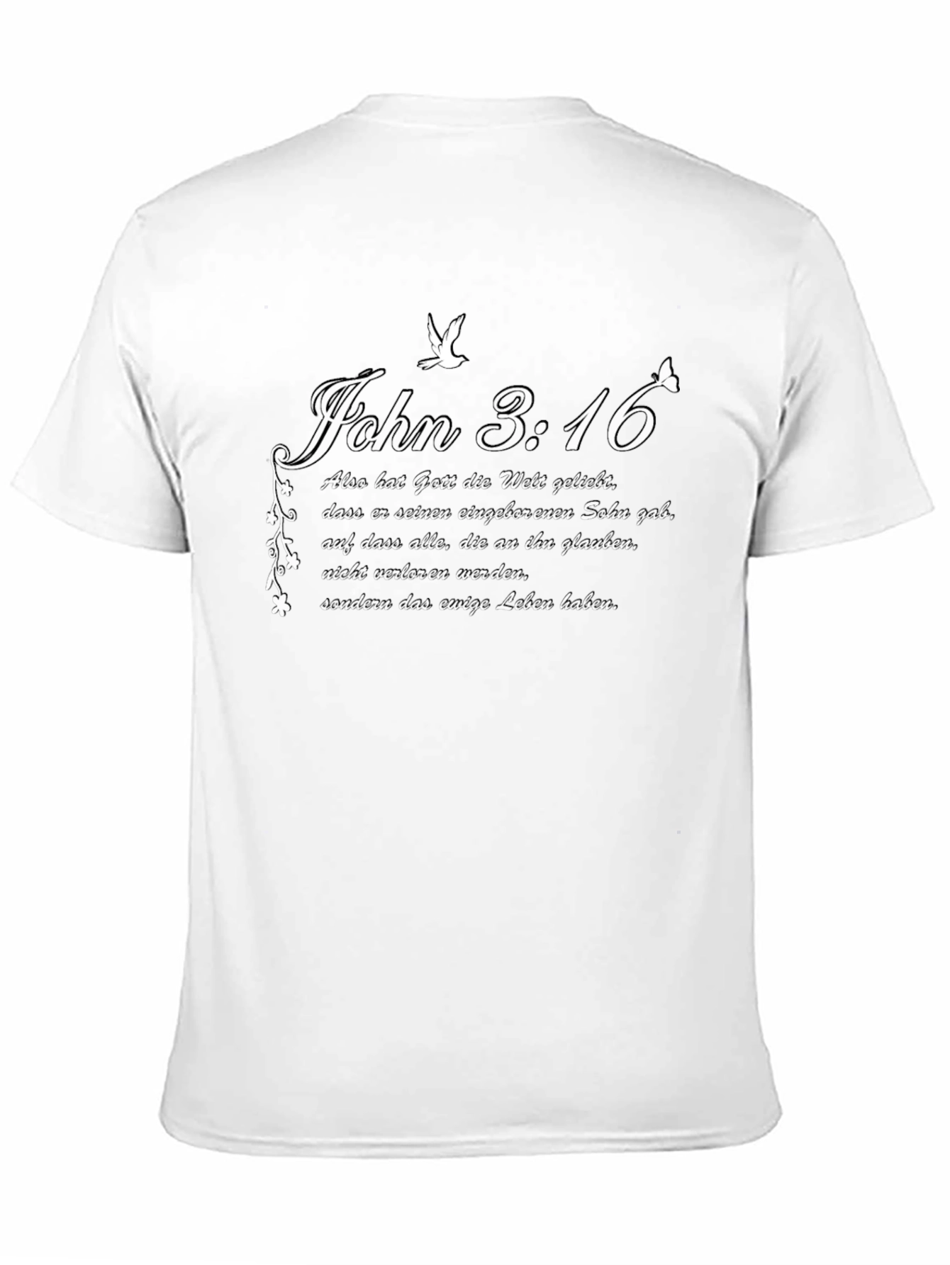 John 3:16 Christian T-Shirt - German Text