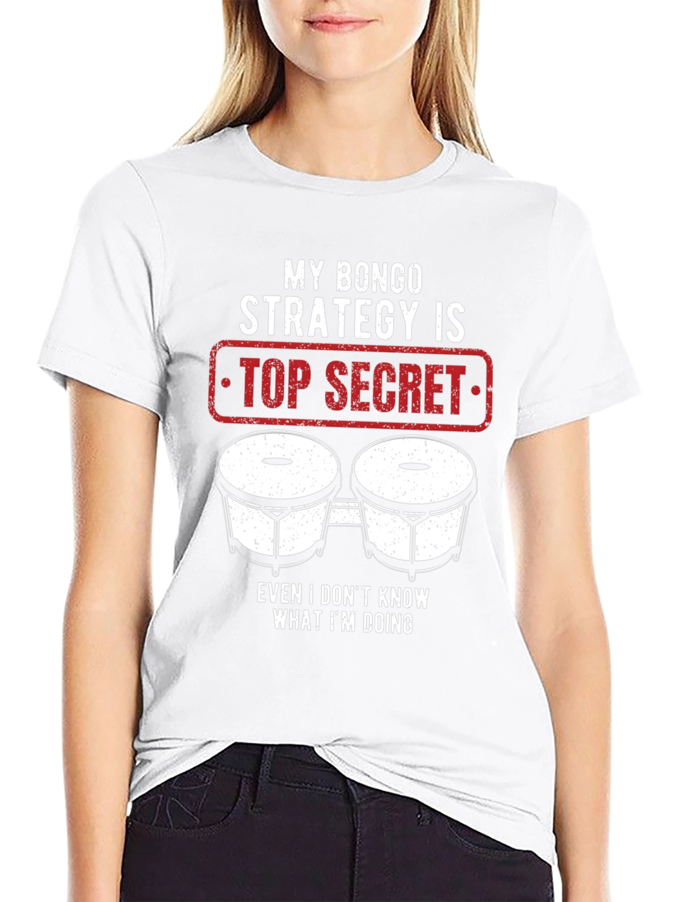 Bongo Strategy T-Shirt - Top Secret Percussionist Tee