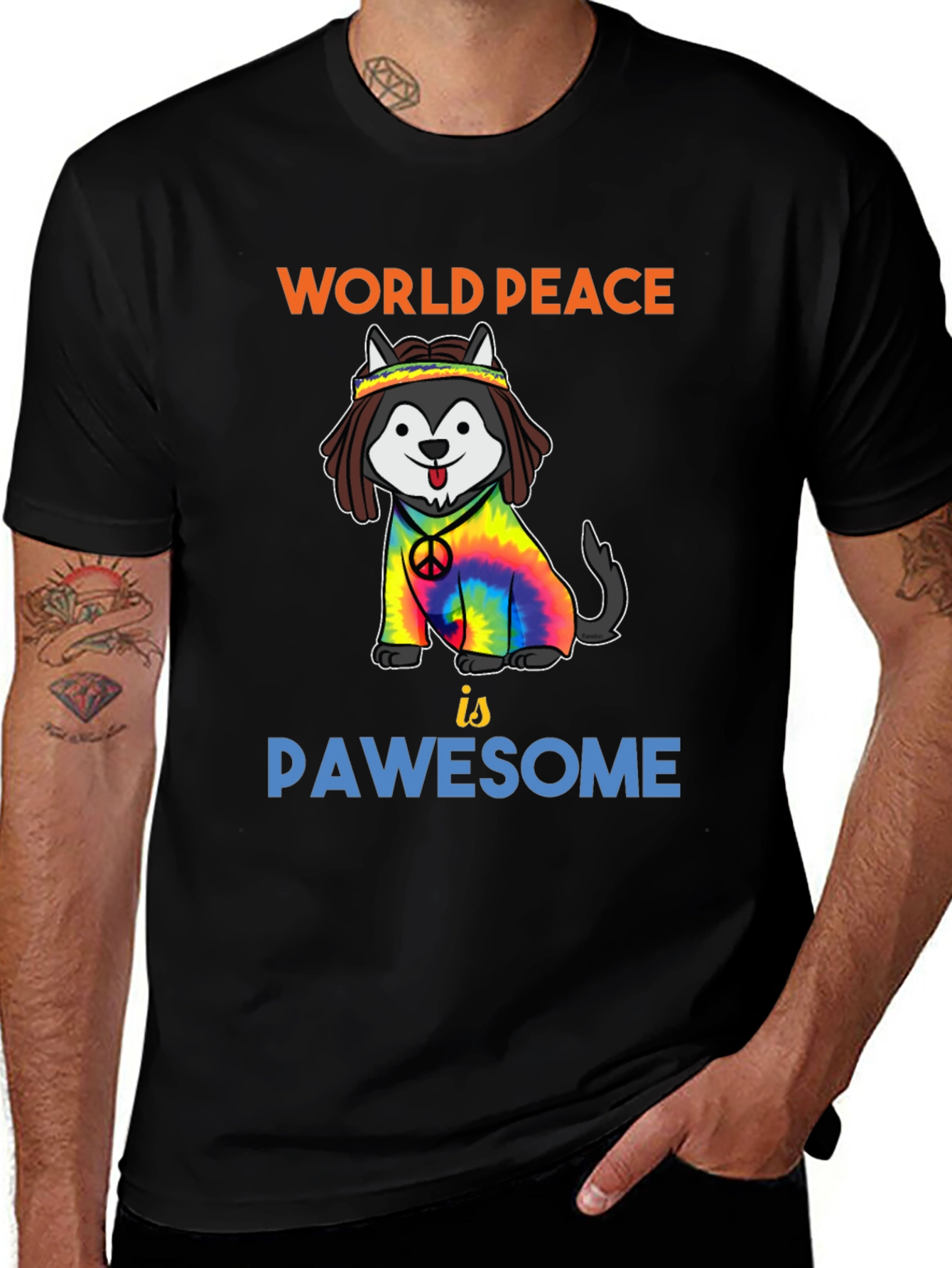 World Peace Pawsome Dog T-Shirt