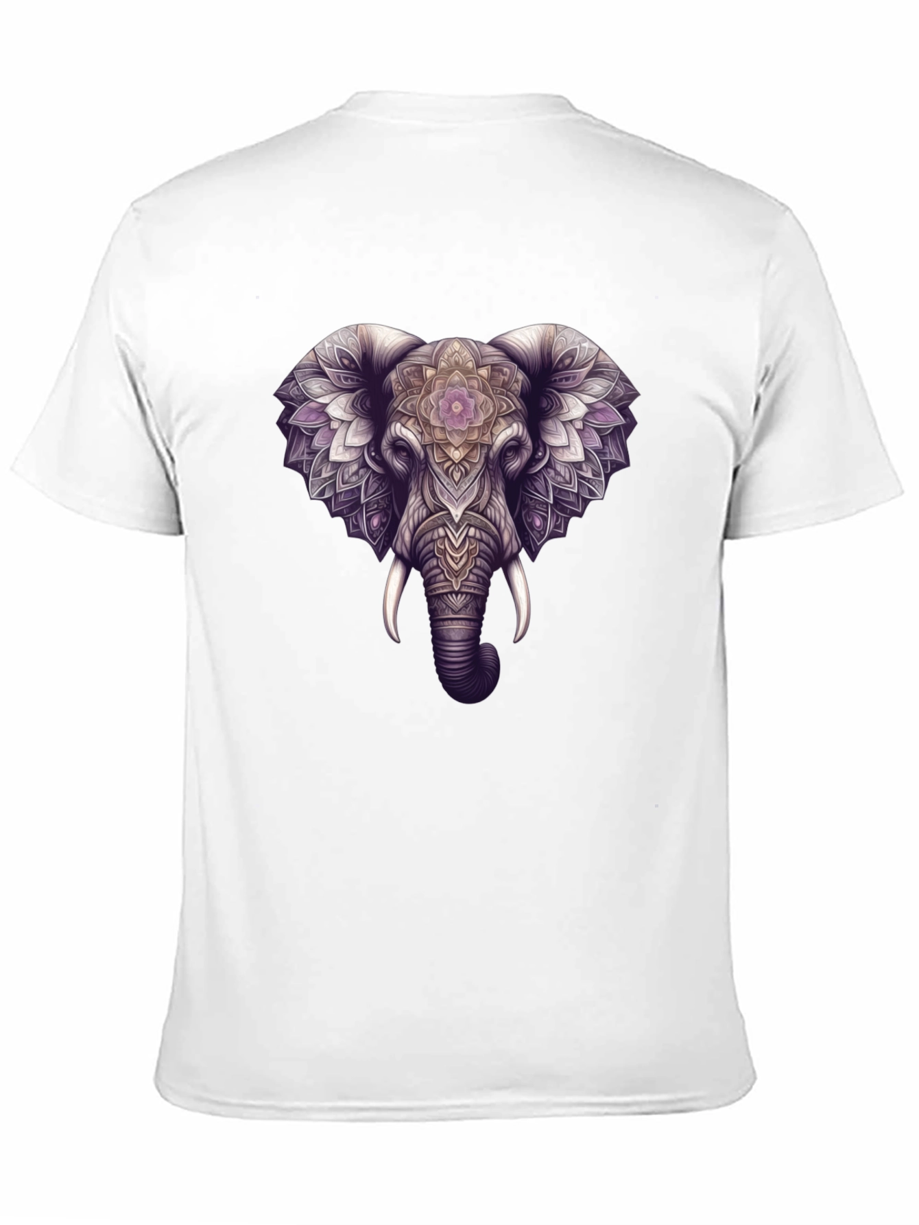 Elephant Mandala Graphic Black Tee