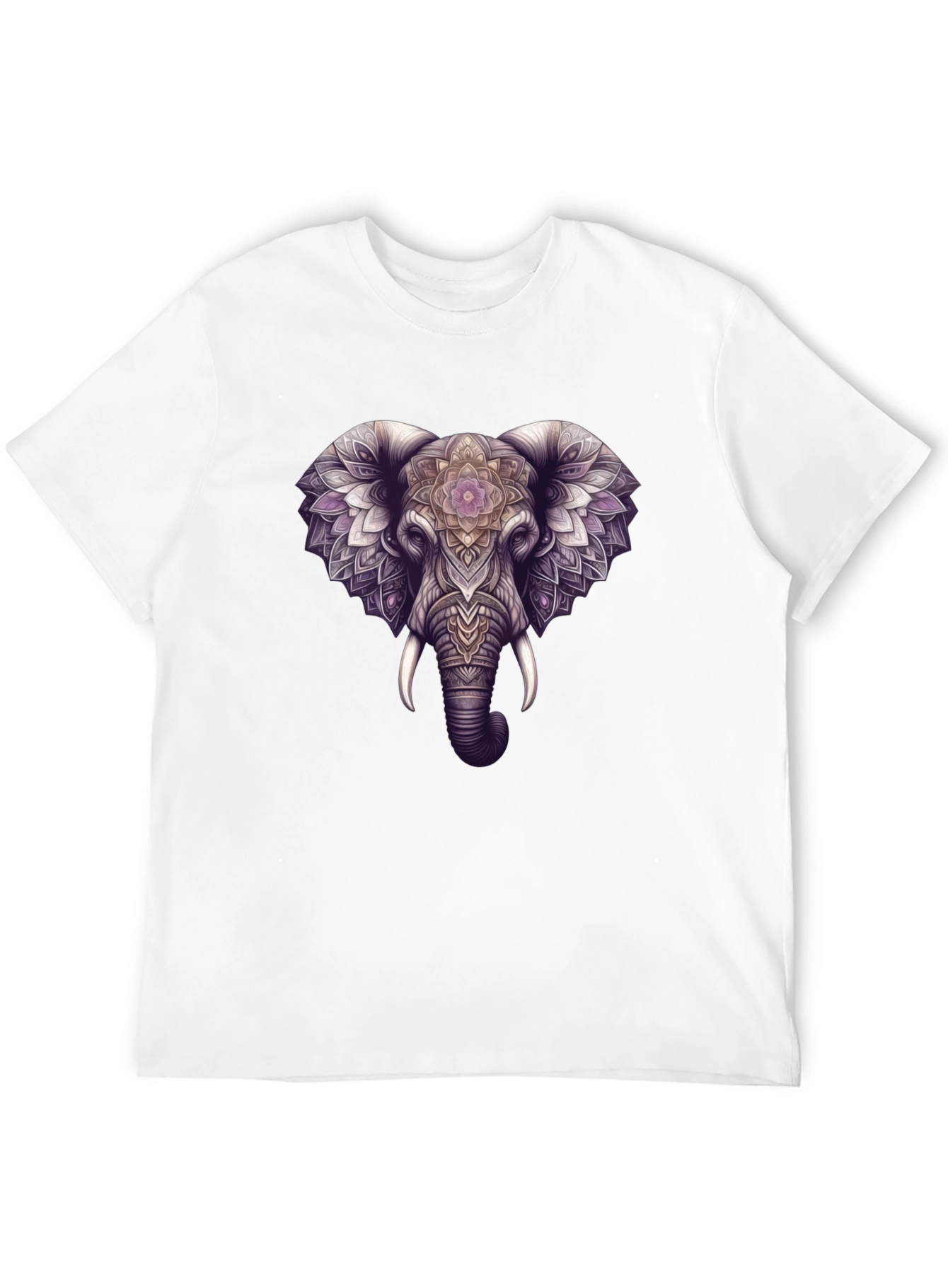 Elephant Mandala Graphic Black Tee