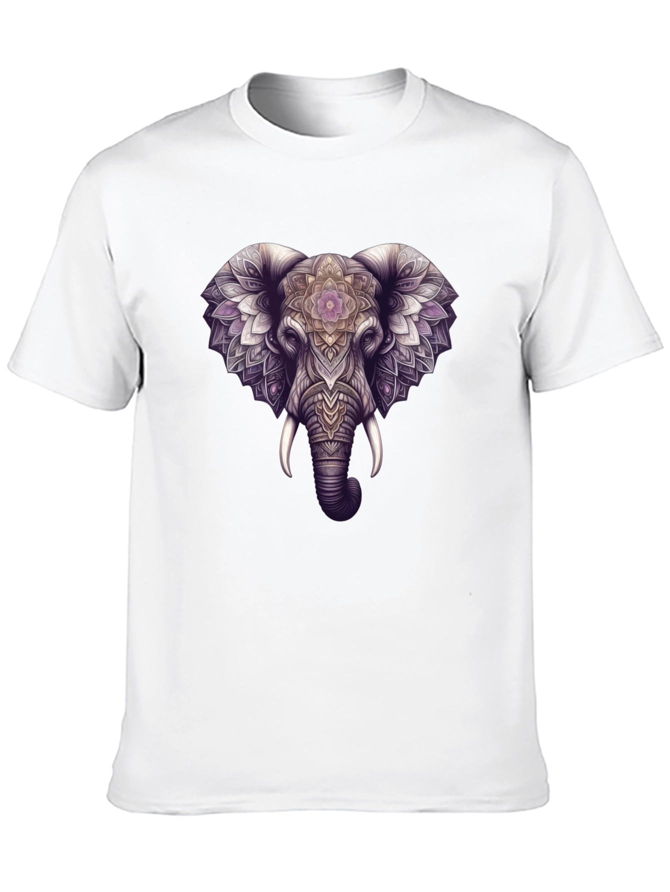 Elephant Mandala Graphic Black Tee