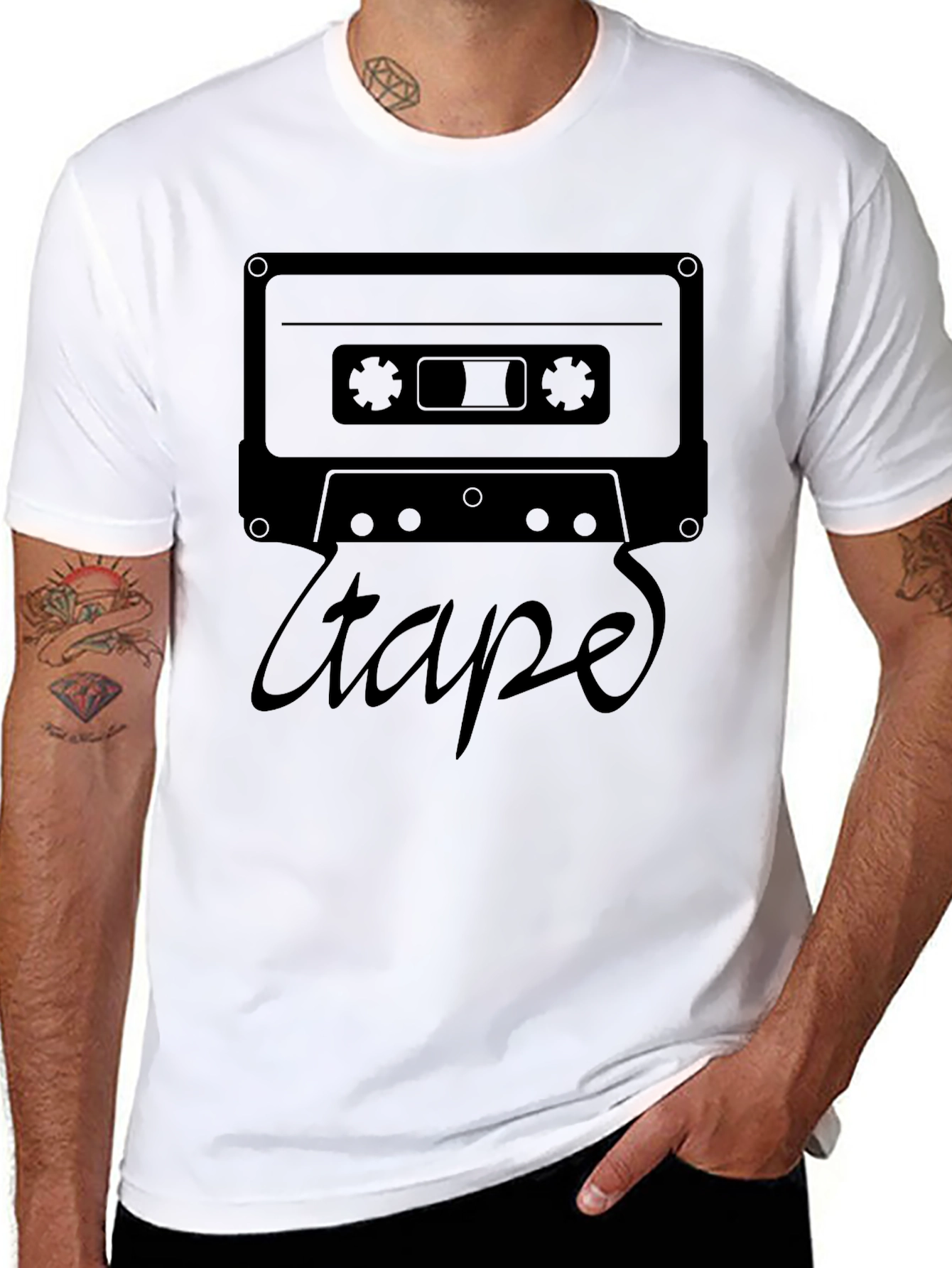 Retro Cassette Tape Graphic Tee - Classic Style