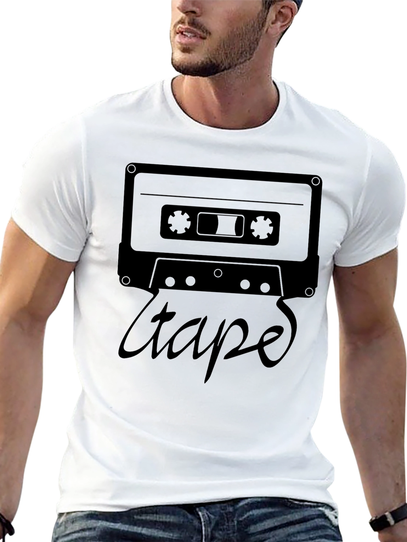 Retro Cassette Tape Graphic Tee - Classic Style