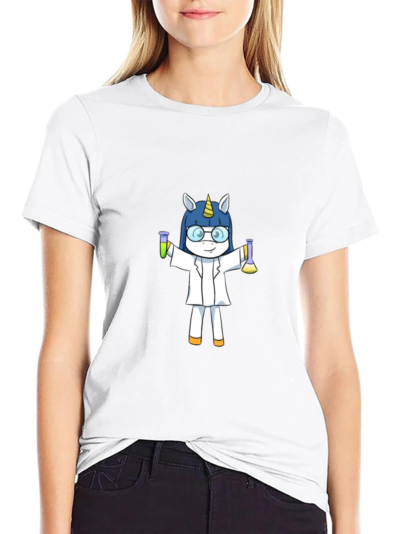 Unicorn Scientist Graphic T-Shirt