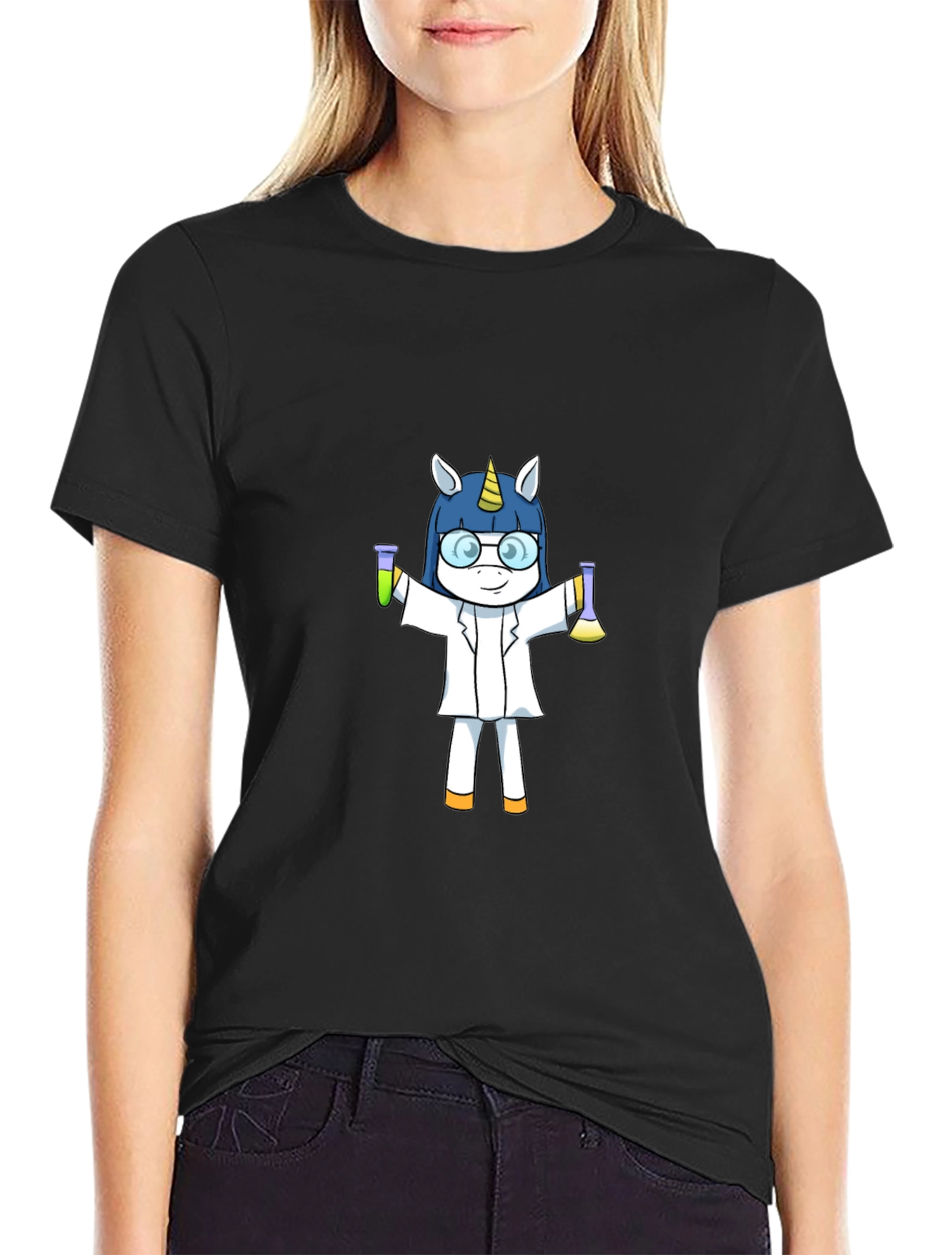 Unicorn Scientist Graphic T-Shirt