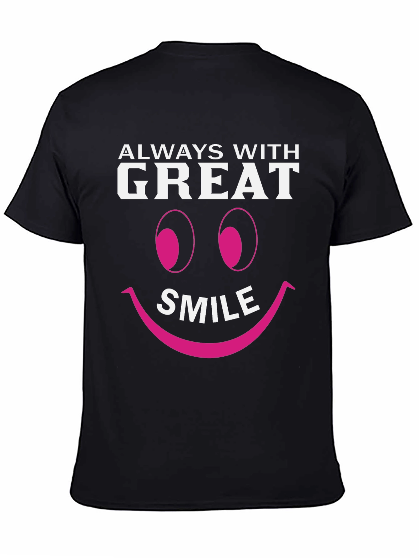 Always With Great Smile Black T-Shirt