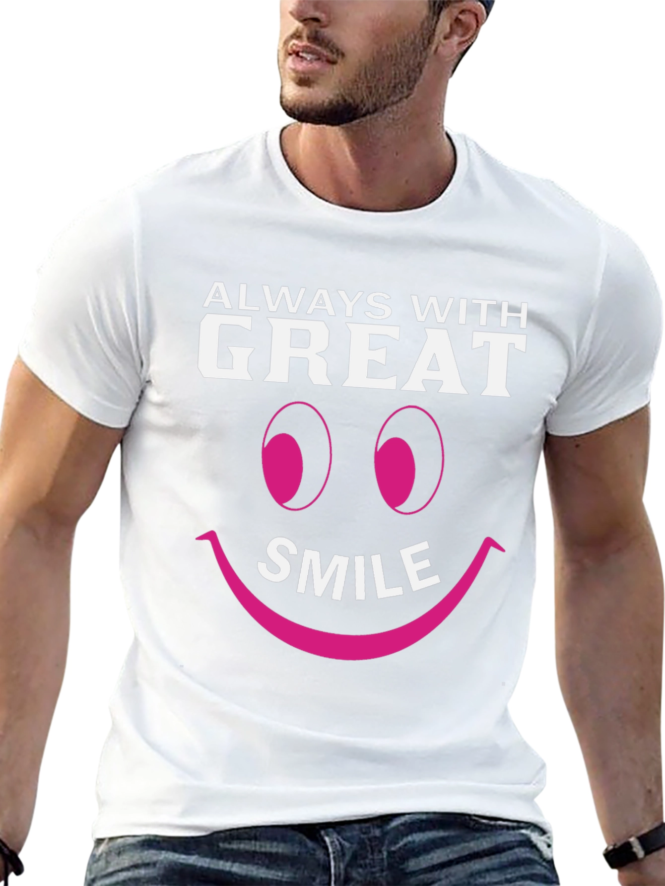 Always With Great Smile Black T-Shirt