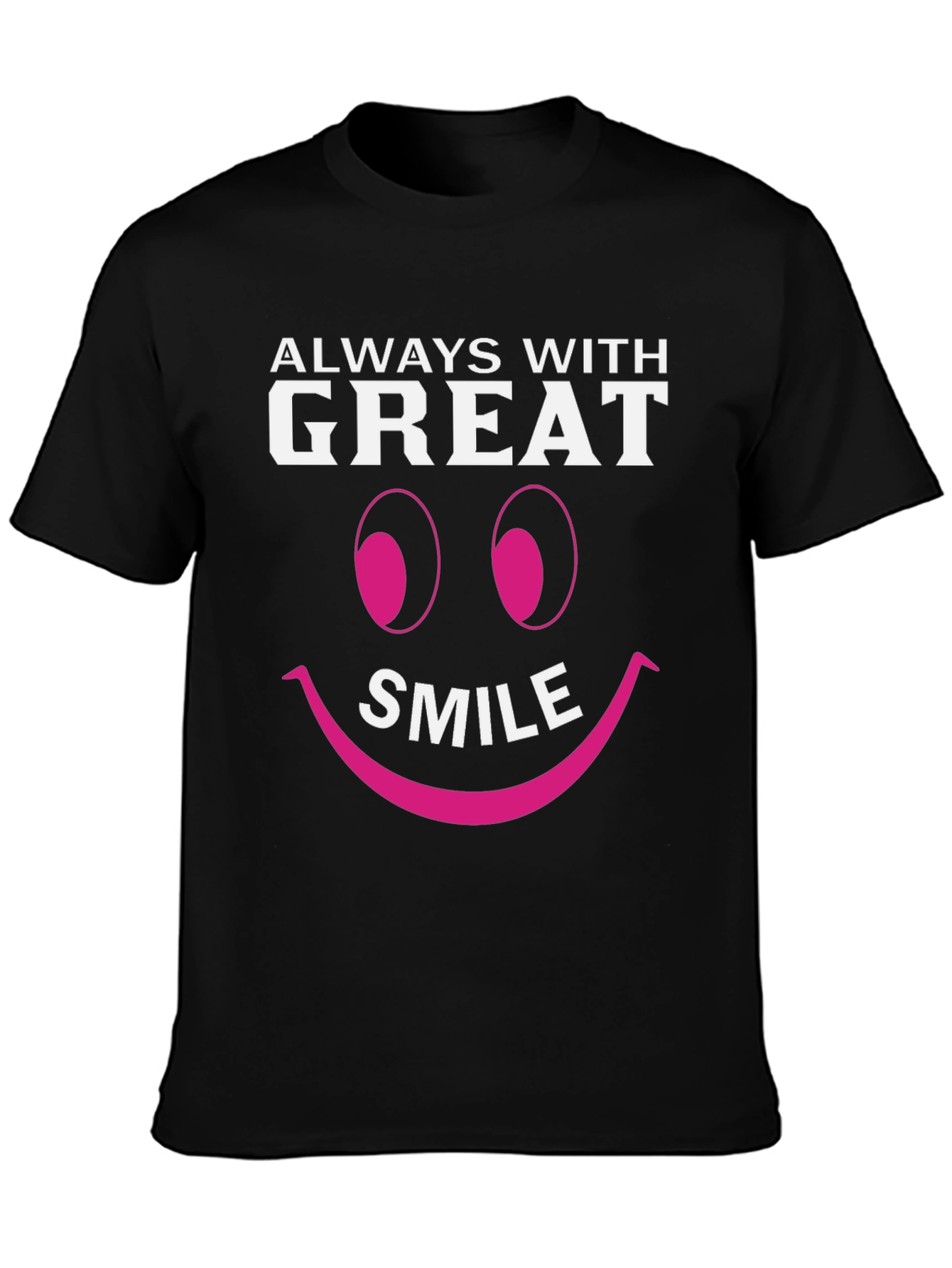 Always With Great Smile Black T-Shirt