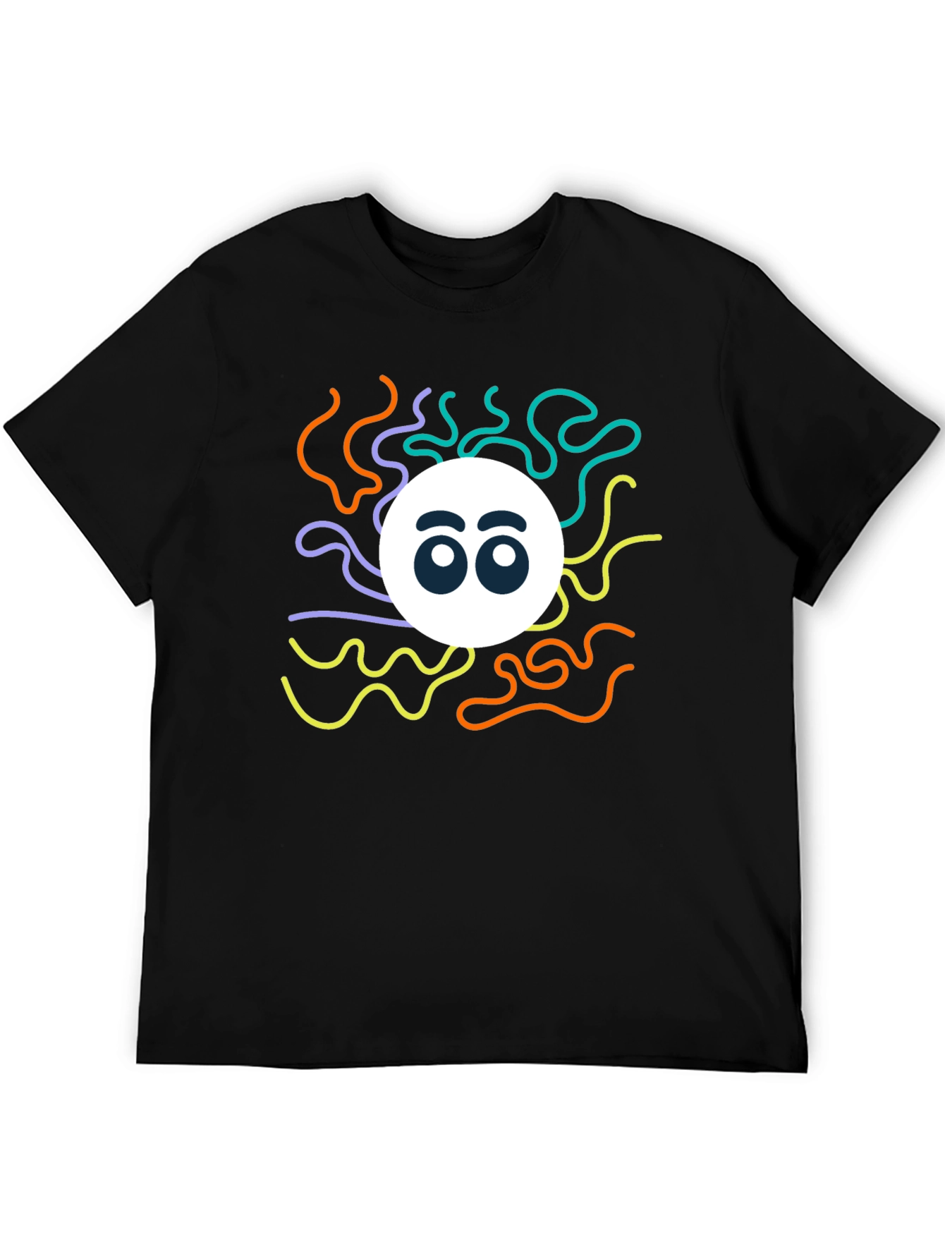 Funky Eyeball Graphic Black T-Shirt