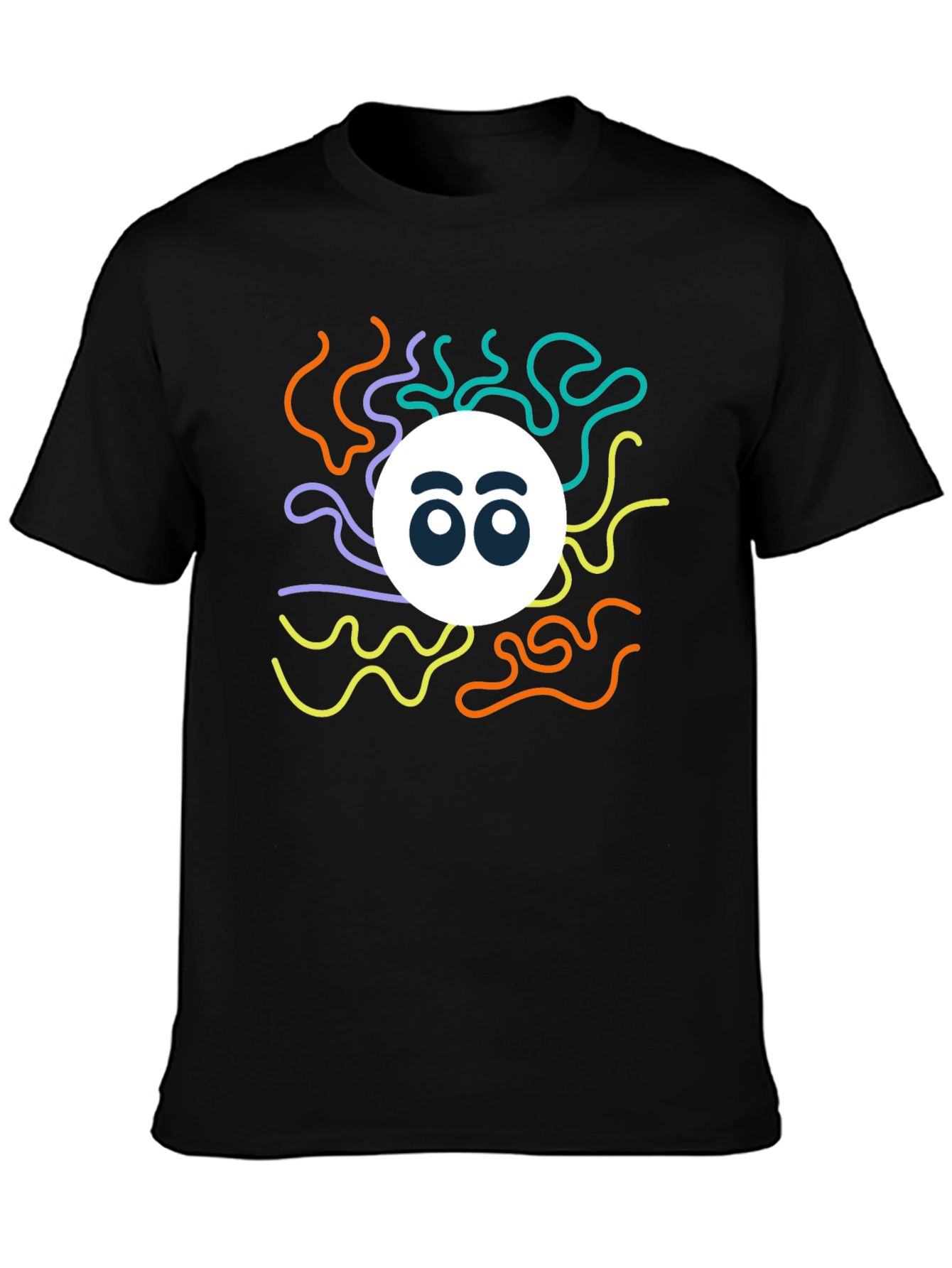 Funky Eyeball Graphic Black T-Shirt