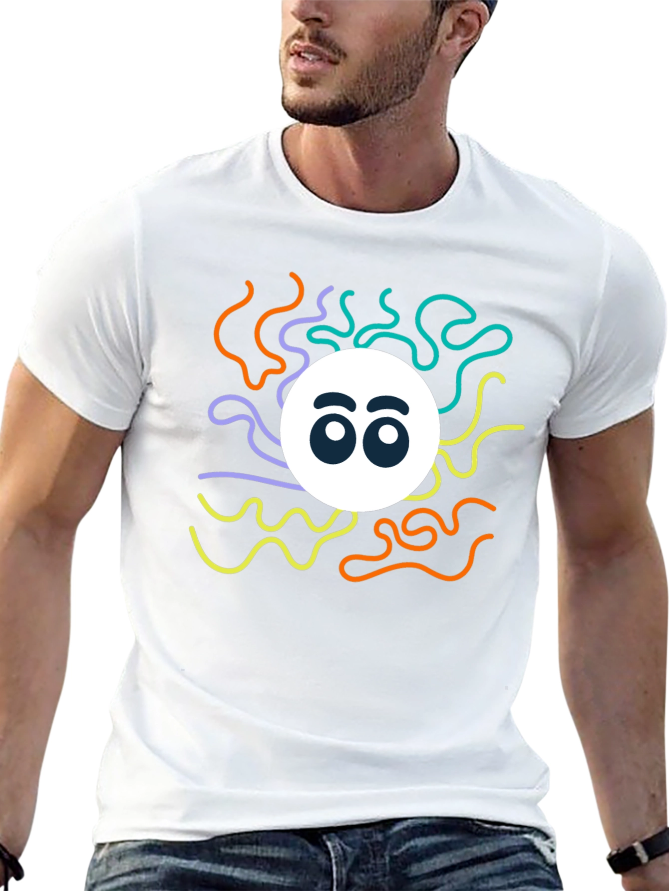 Funky Eyeball Graphic Black T-Shirt