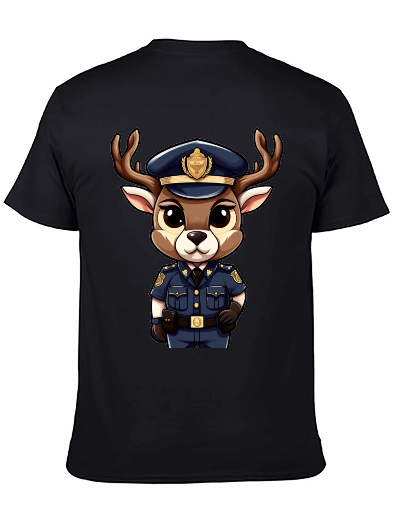 Cartoon Deer Police T-Shirt