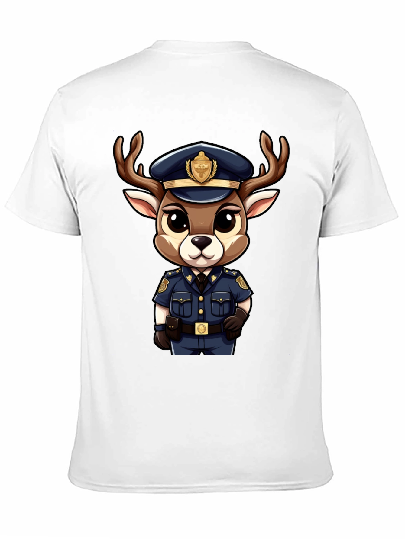 Cartoon Deer Police T-Shirt