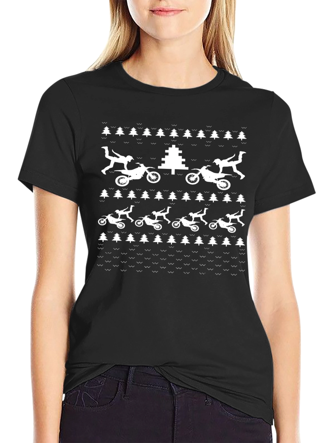 Motocross Ugly Christmas Sweater T-Shirt