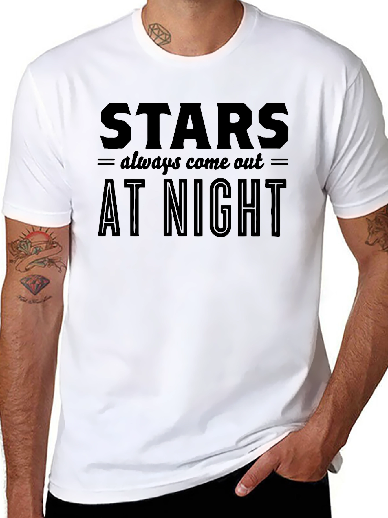 Stars Come Out At Night Graphic T-Shirt