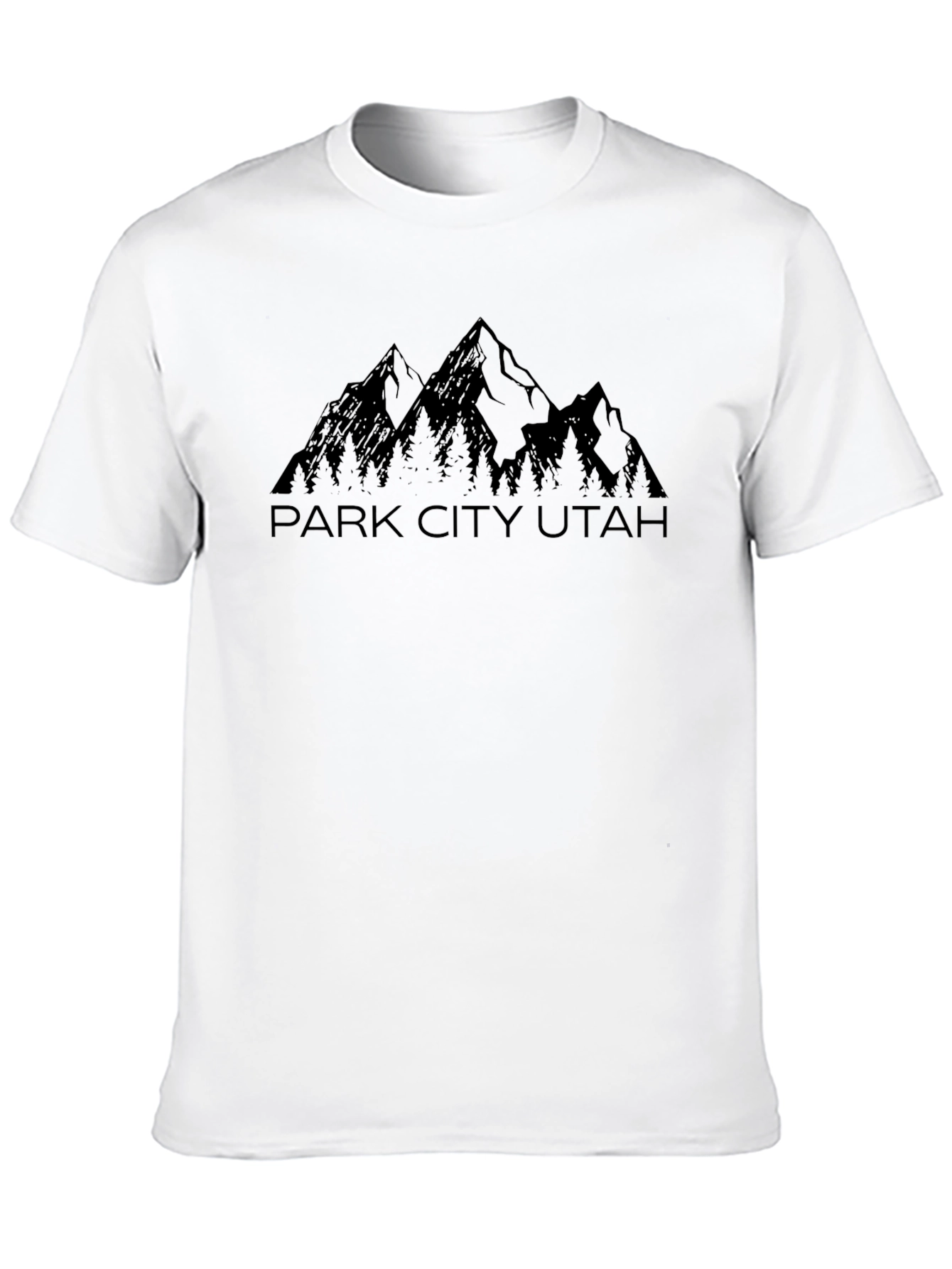Park City Utah Mountain Graphic Tee - Black