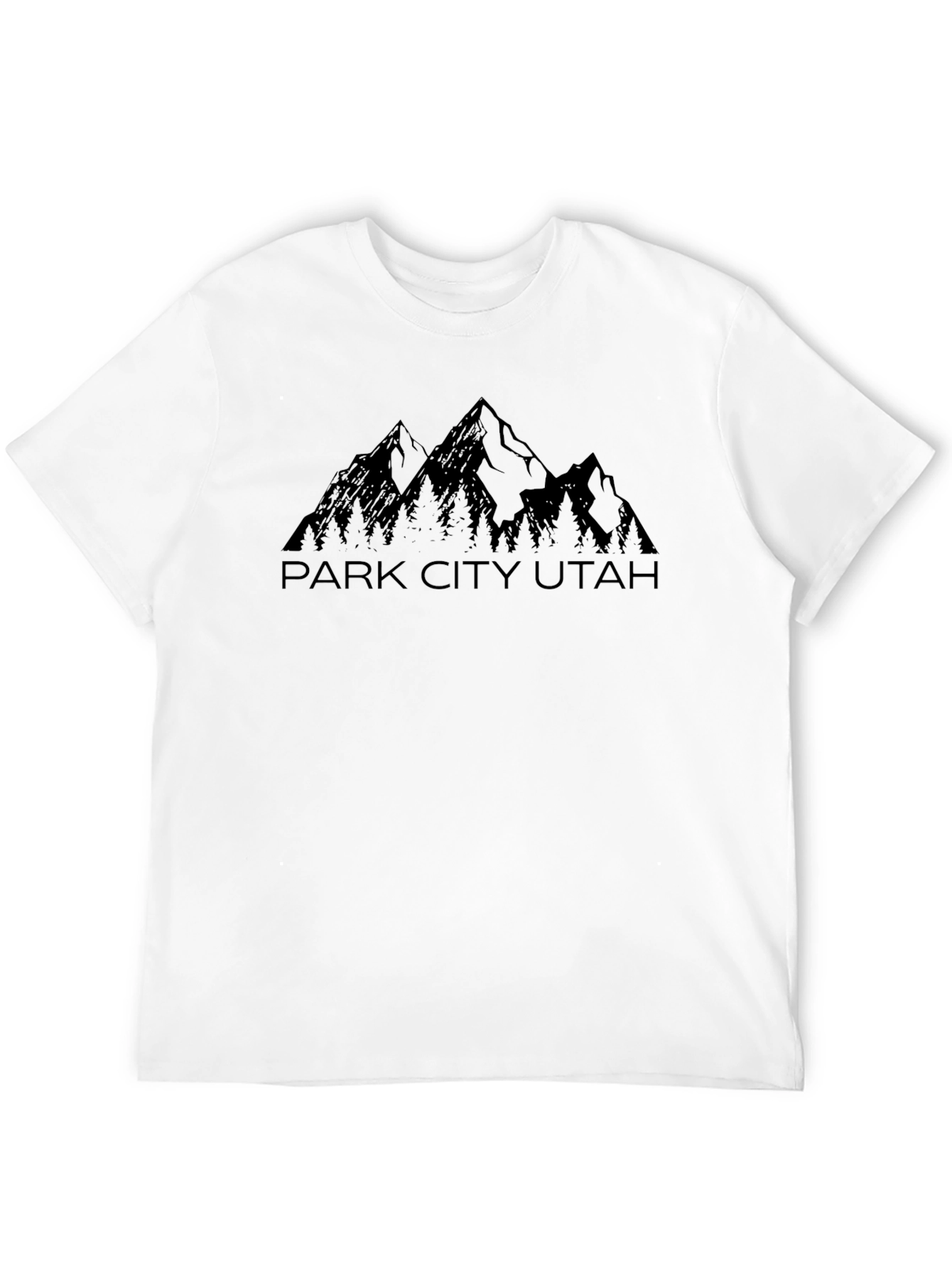 Park City Utah Mountain Graphic Tee - Black