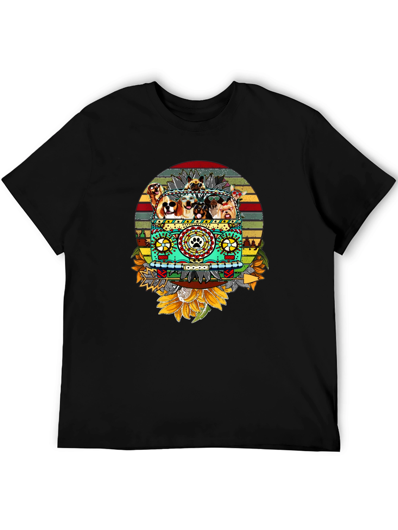Dog Lover Hippie Van T-Shirt