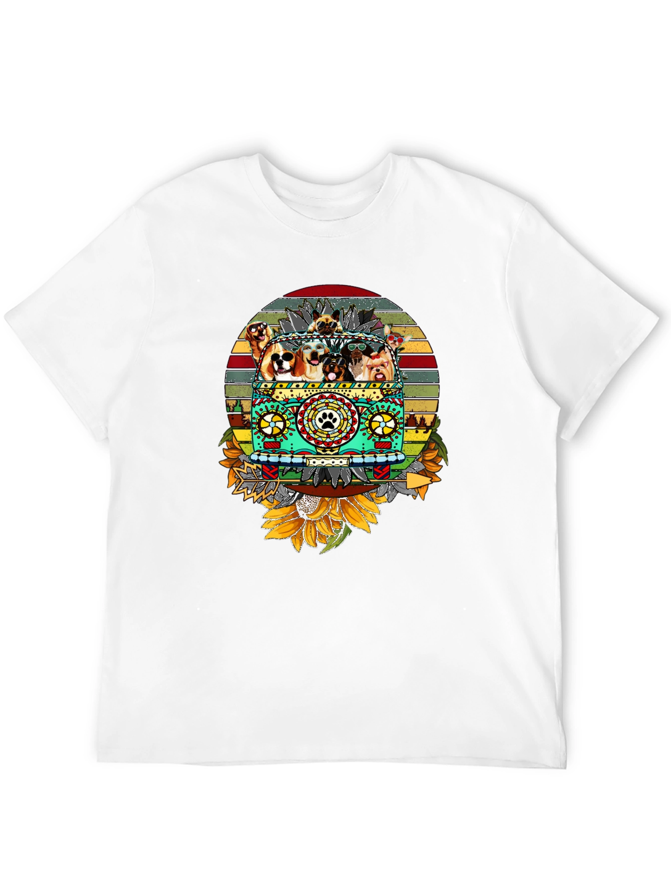 Dog Lover Hippie Van T-Shirt