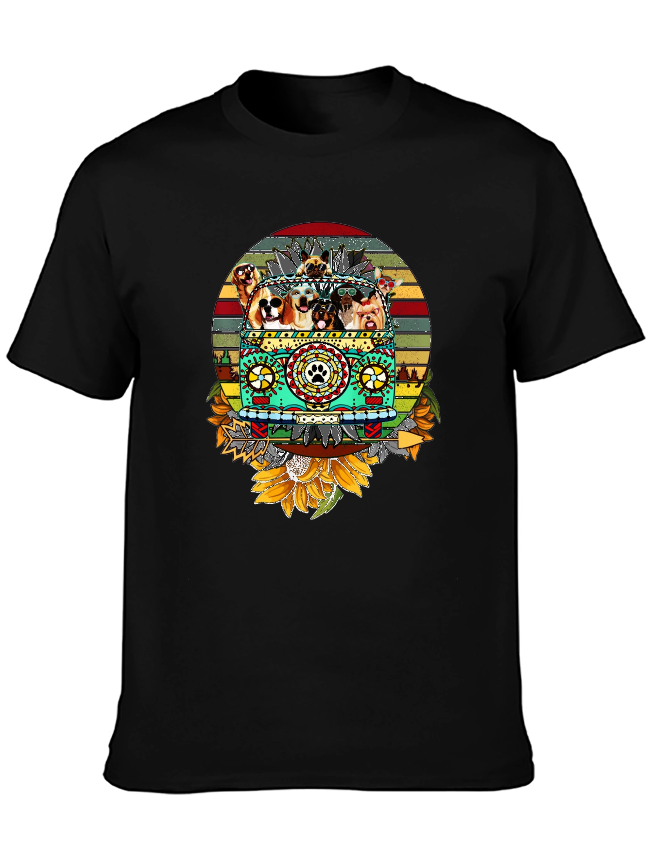 Dog Lover Hippie Van T-Shirt