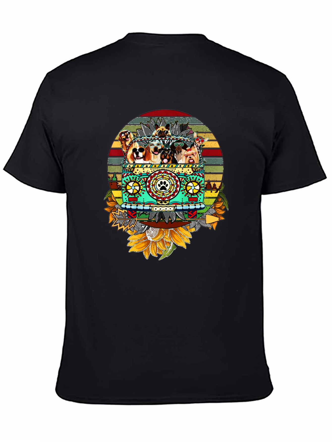 Dog Lover Hippie Van T-Shirt