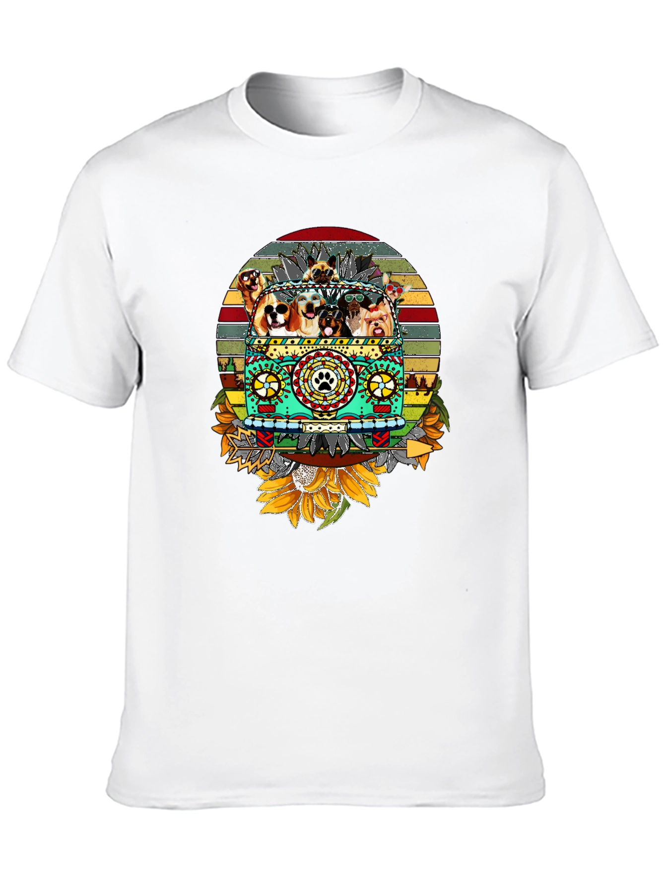Dog Lover Hippie Van T-Shirt