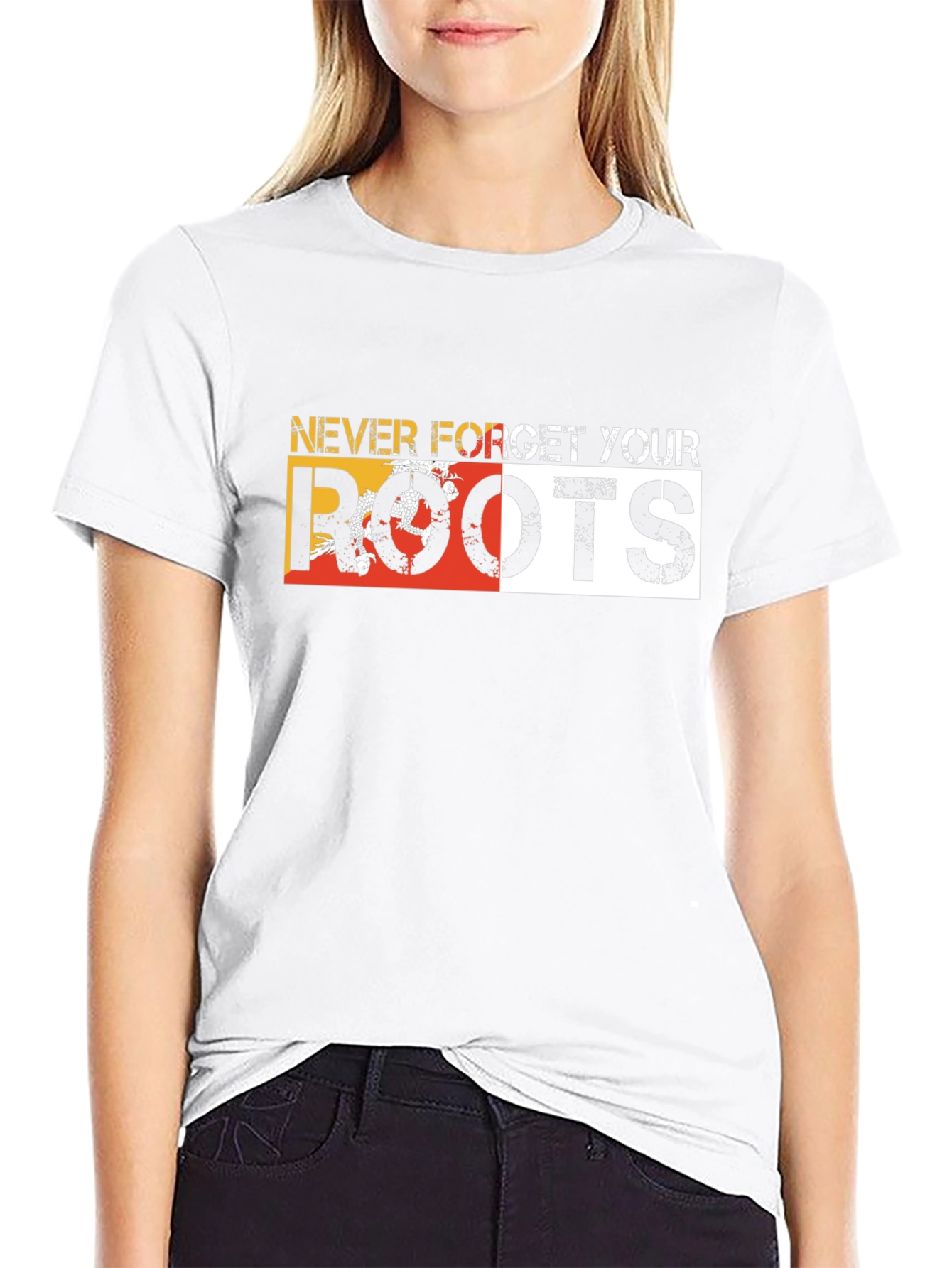 Never Forget Your Roots Graphic Tee - Black