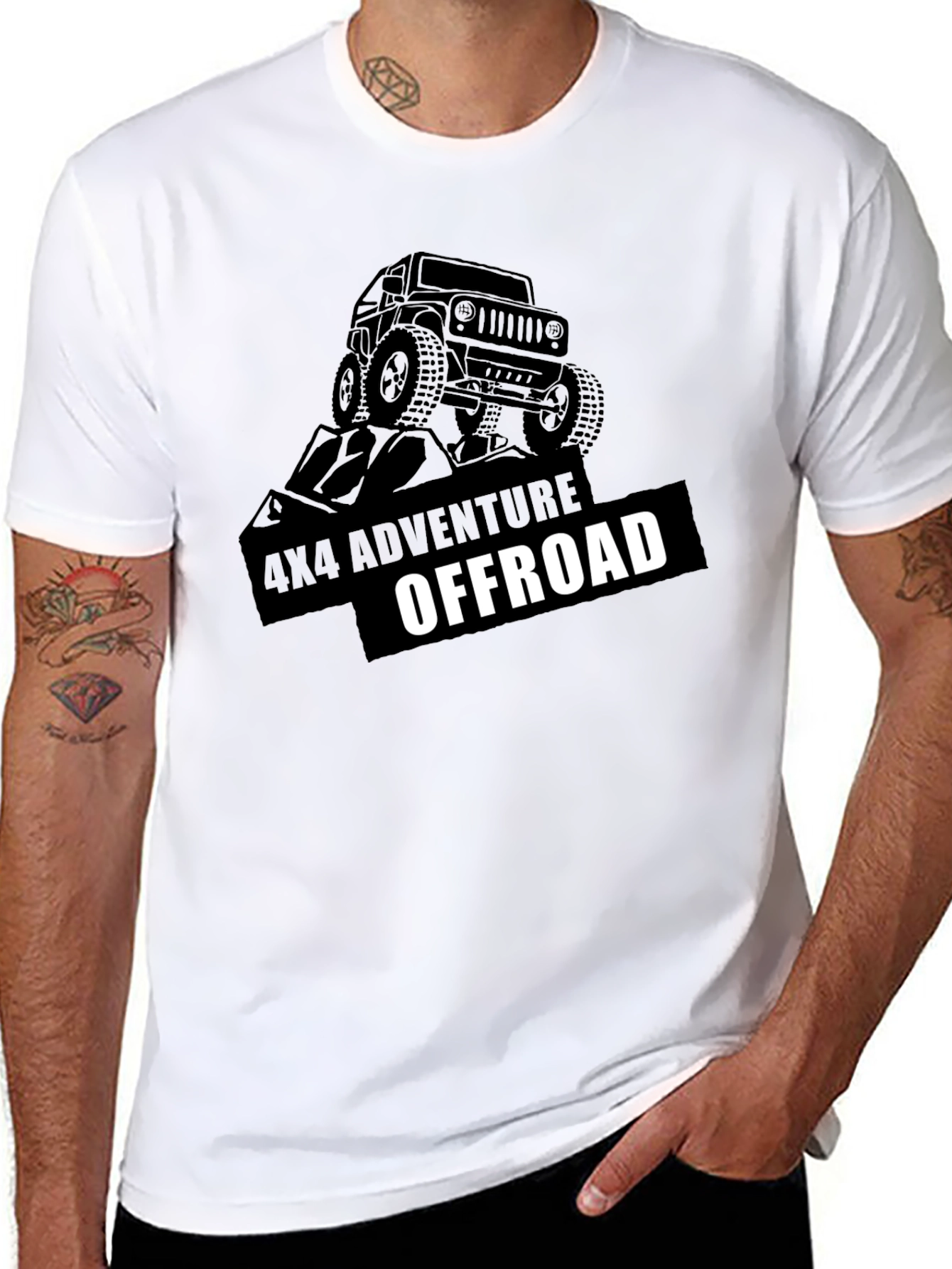 4x4 Adventure Offroad Black Graphic Tee