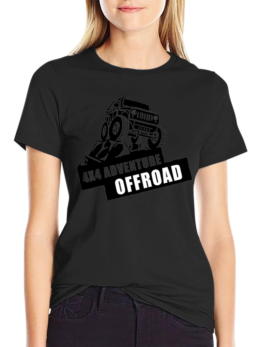 4x4 Adventure Offroad Black Graphic Tee