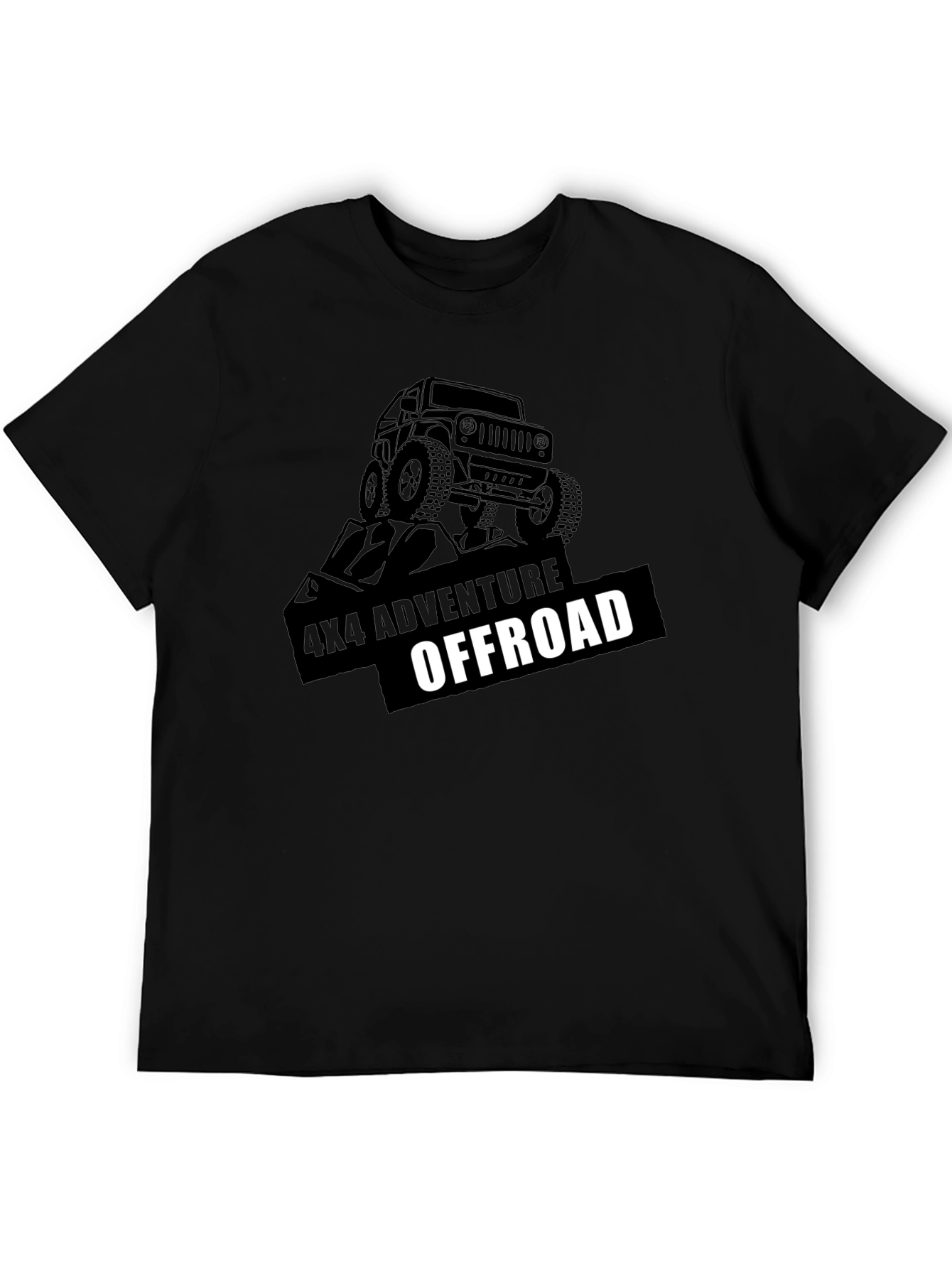 4x4 Adventure Offroad Black Graphic Tee