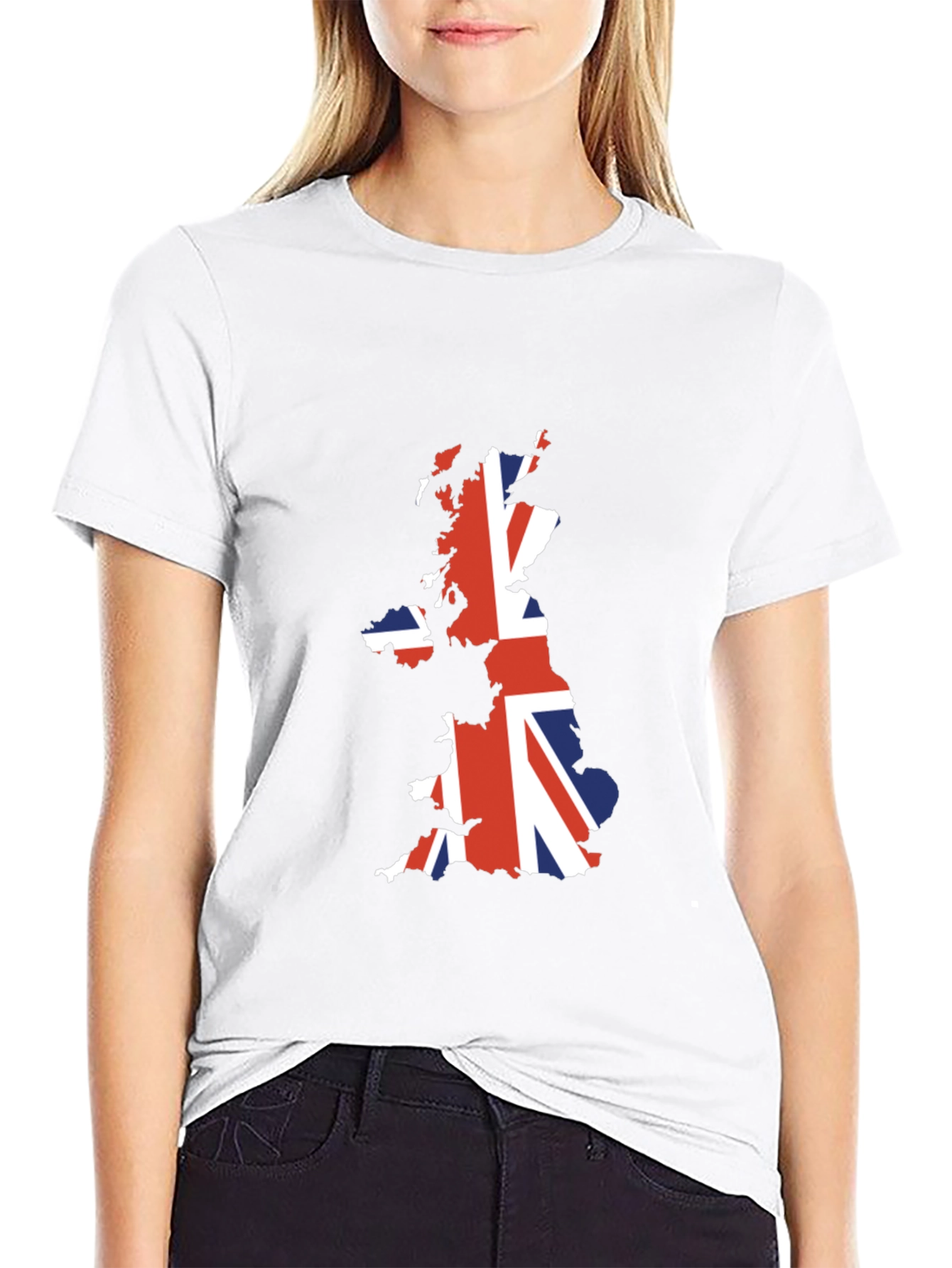 Union Jack Map T-Shirt - Patriotic UK Design