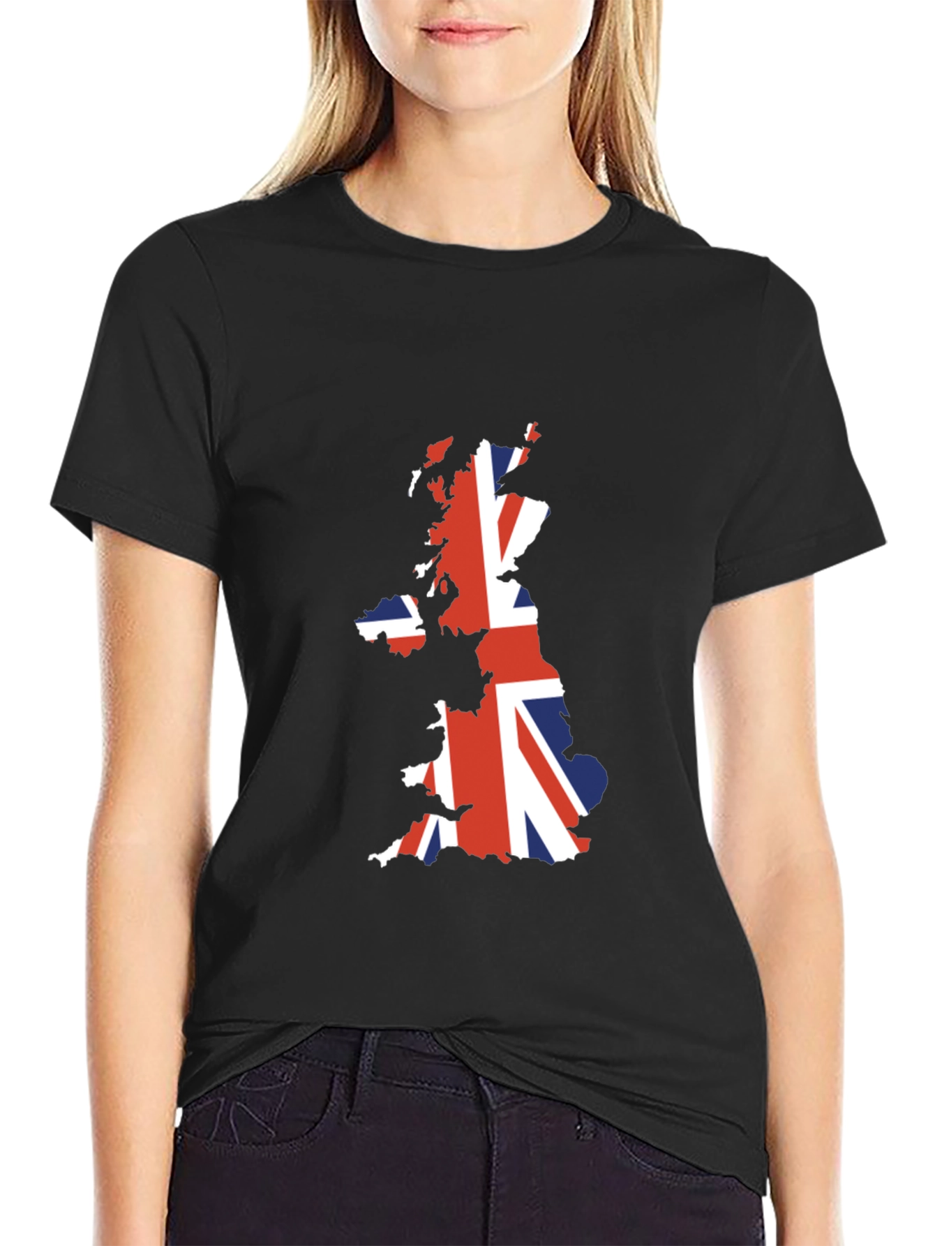 Union Jack Map T-Shirt - Patriotic UK Design