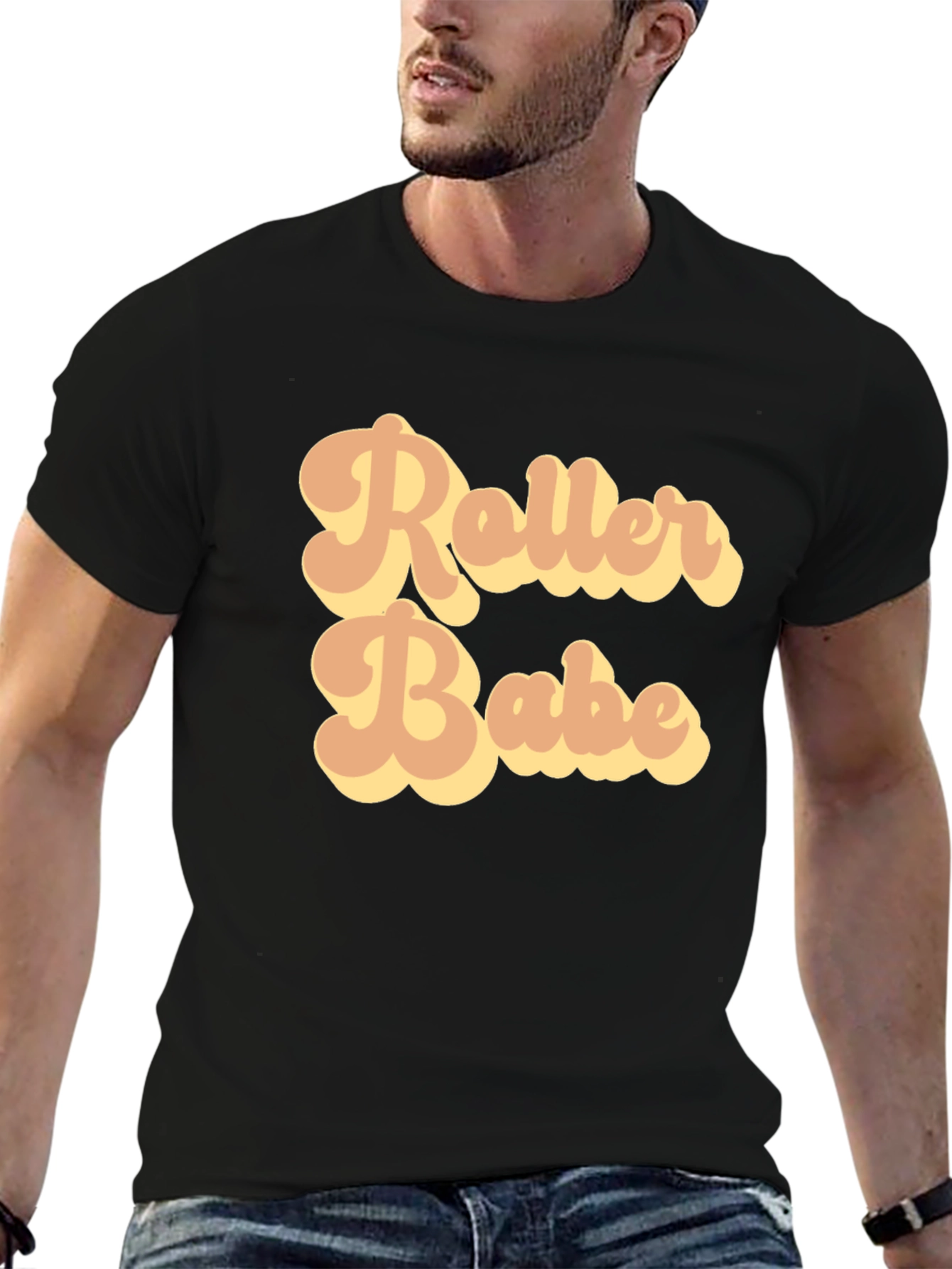 Retro Roller Babe Graphic T-Shirt - Trendy Style